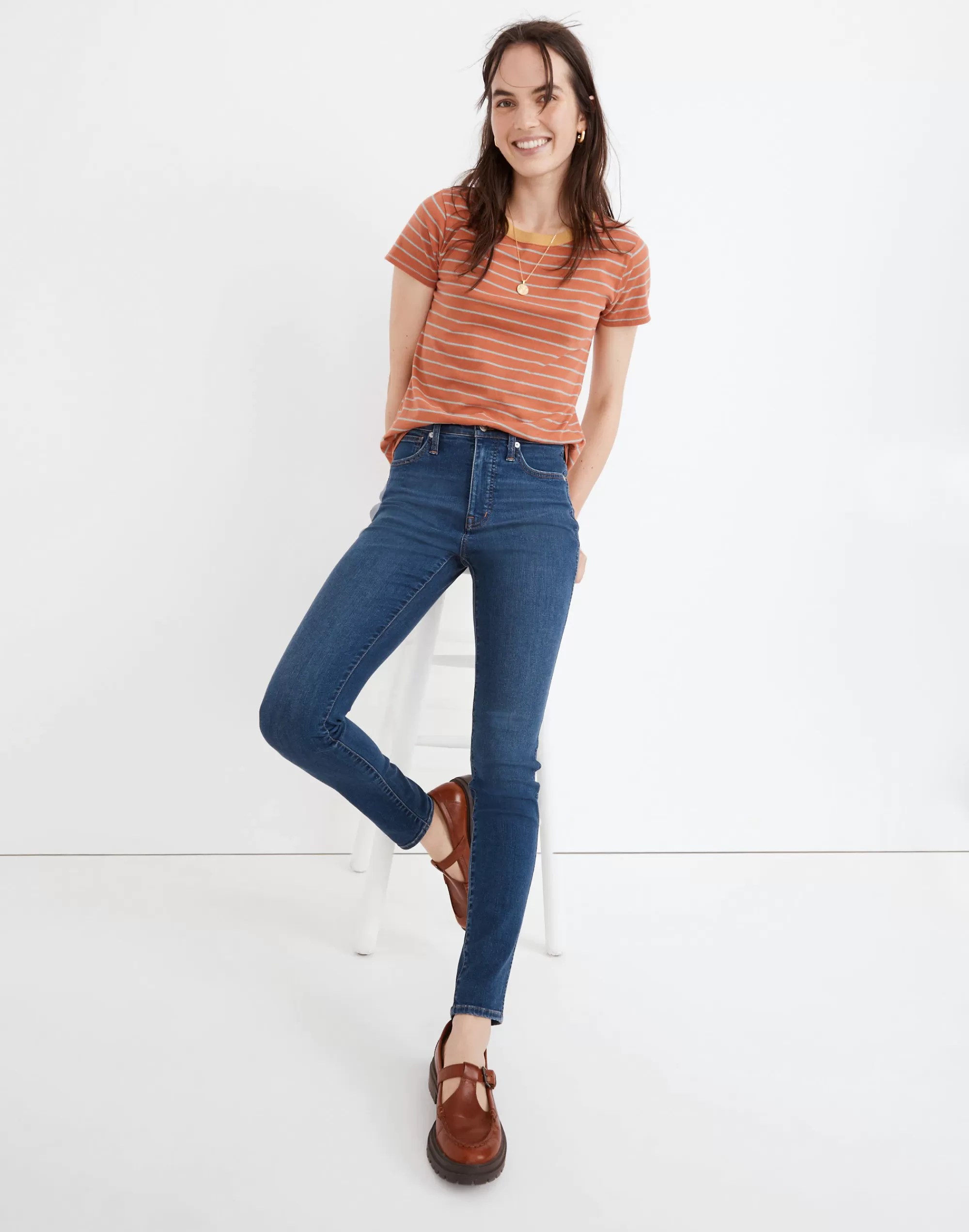 Madewell Skinny Jeans>10" High-Rise Skinny Jeans In Coronet Wash