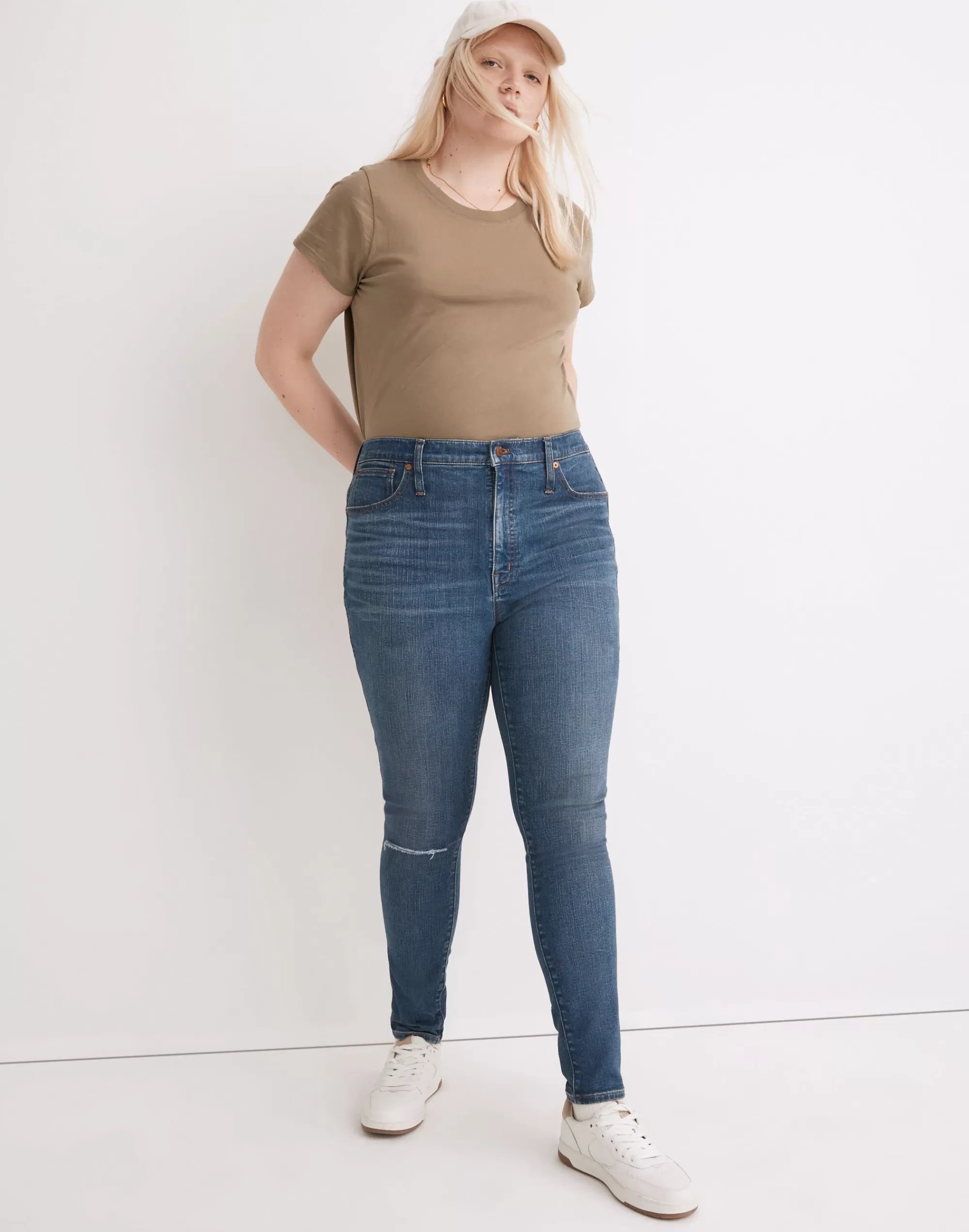 Madewell Skinny Jeans>10" High-Rise Skinny Jeans In : Knee-Rip Edition Foregate Wash