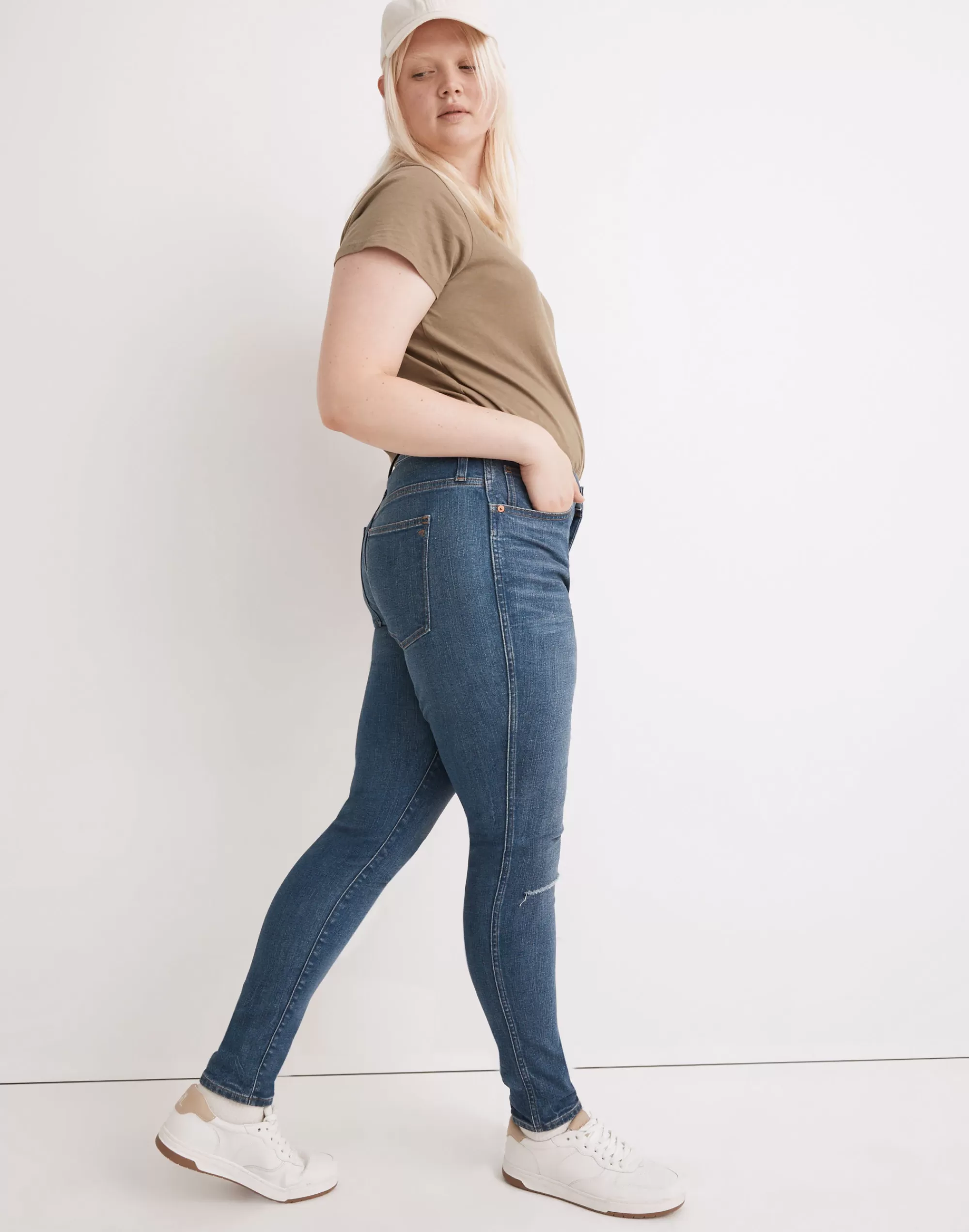 Madewell Skinny Jeans>10" High-Rise Skinny Jeans In : Knee-Rip Edition Foregate Wash