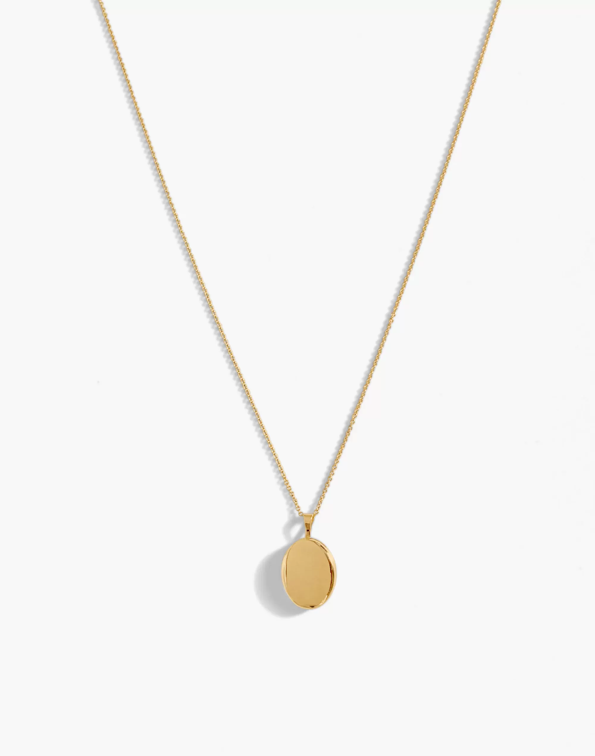 Madewell Necklaces>10K Oval Locket Necklace (18¿ Chain) Gold