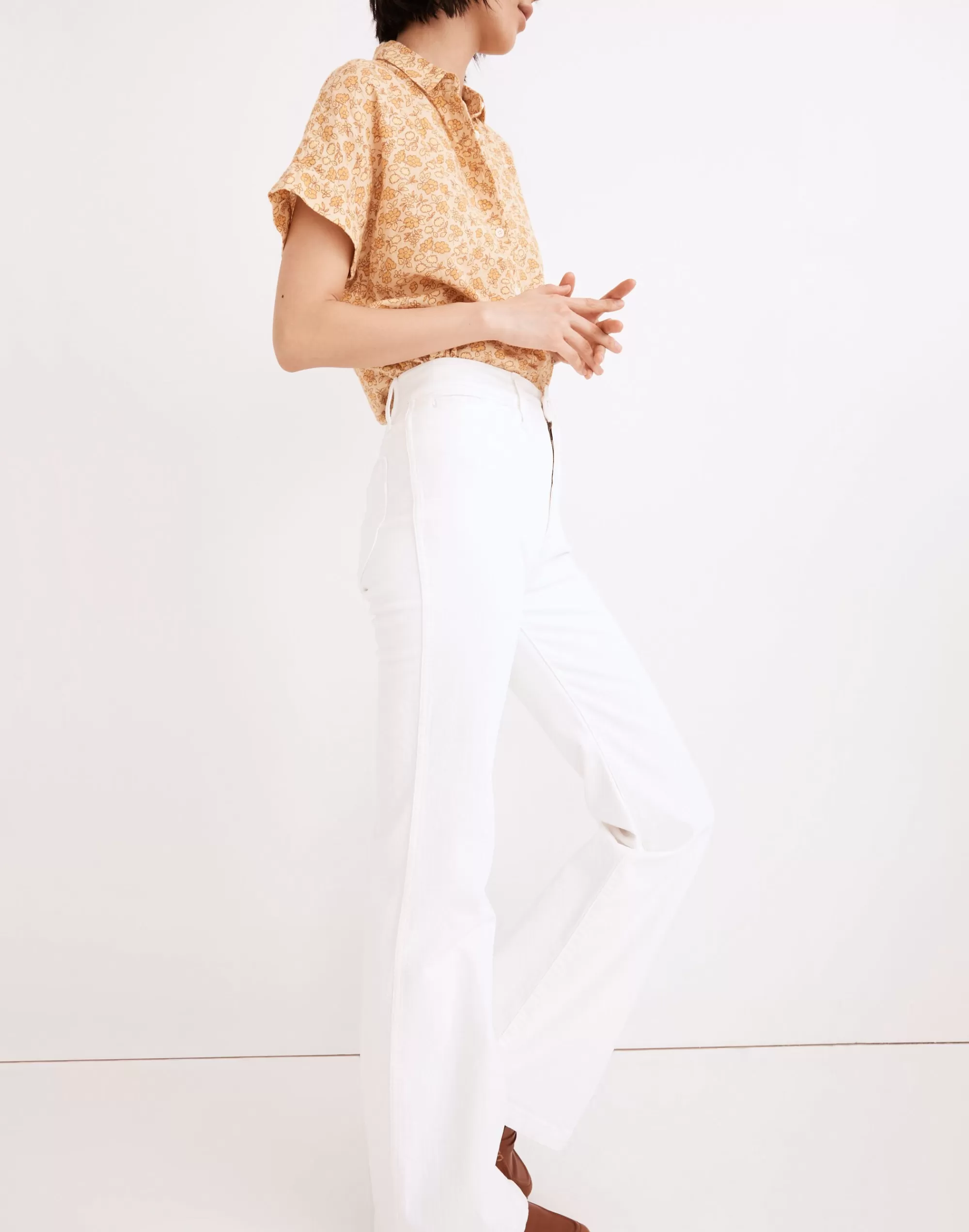 Madewell Flare Jeans>11" High-Rise Flare Jeans In : Trouser Edition Tile White