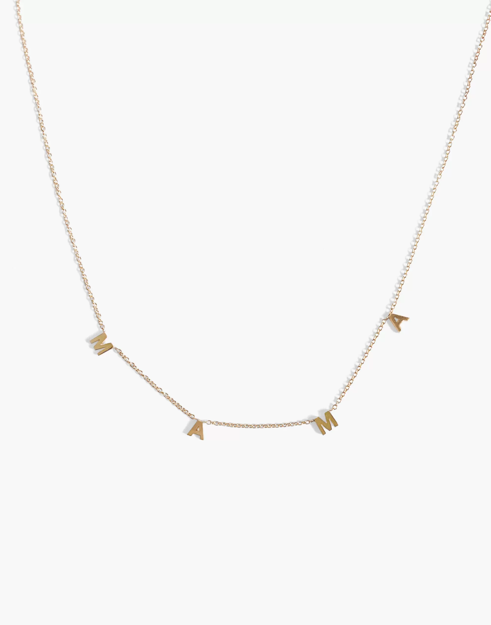 Madewell Necklaces>14K Dear Kaia Mama Initial Necklace Gold