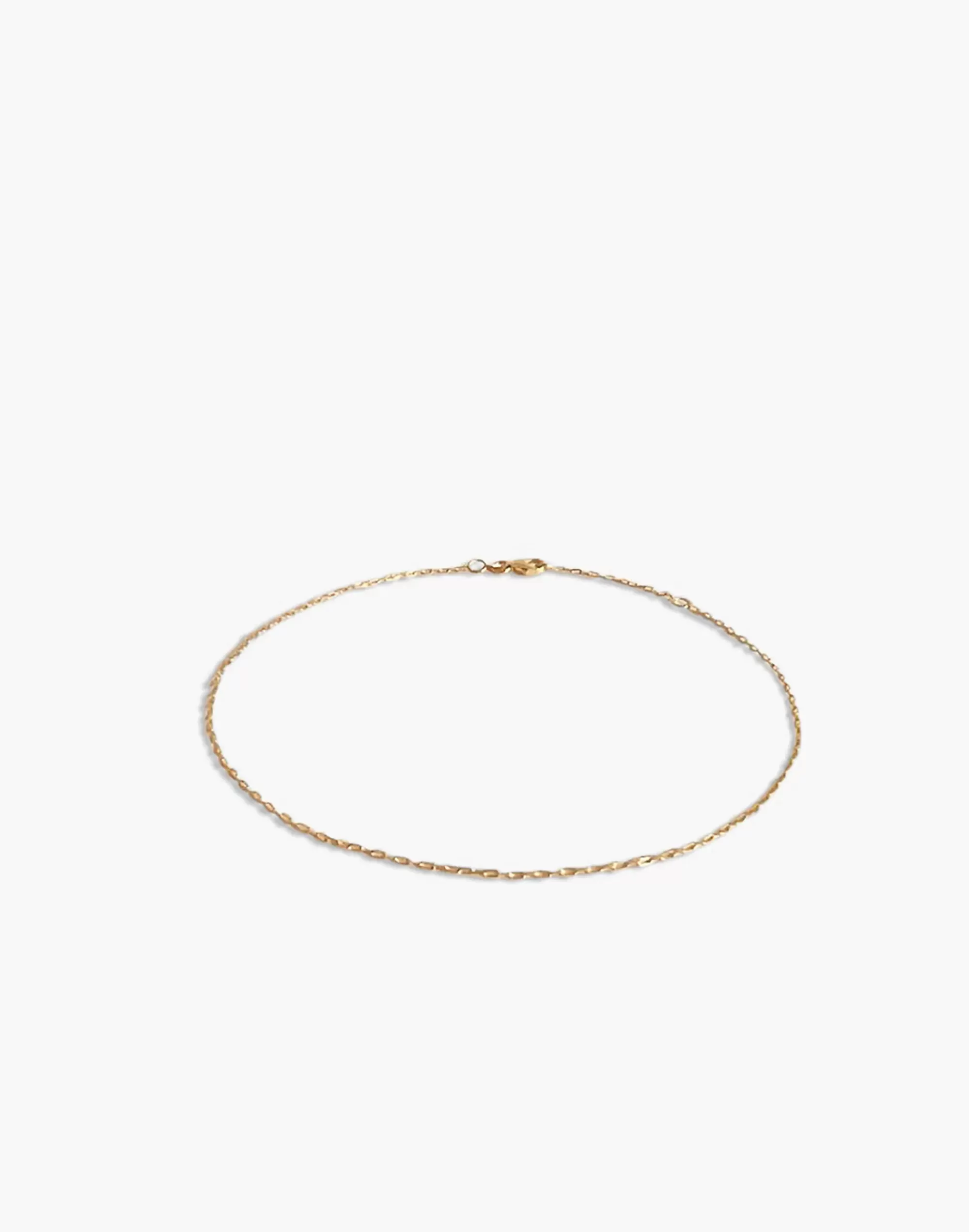 Madewell 14K Gold-Plated>14K Micro Rolo Chain Anklet Gold