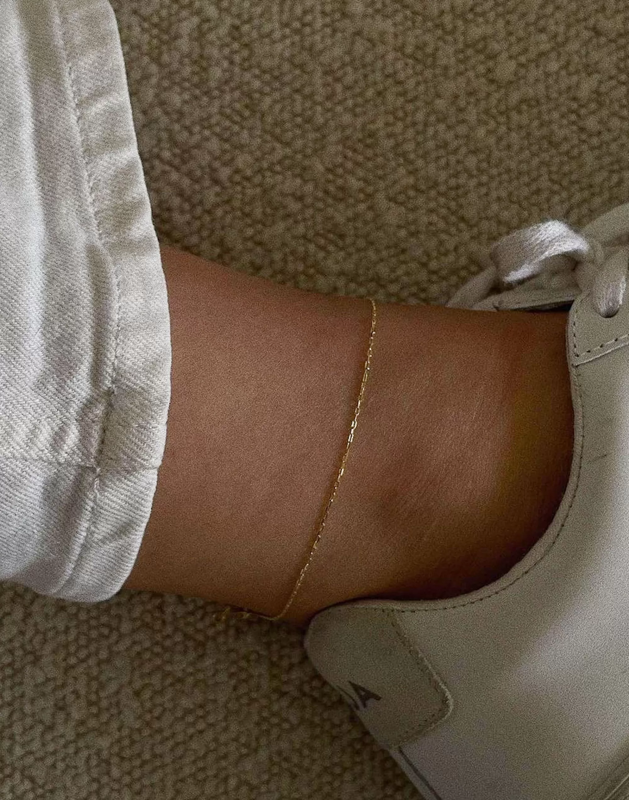 Madewell 14K Gold-Plated>14K Micro Rolo Chain Anklet Gold