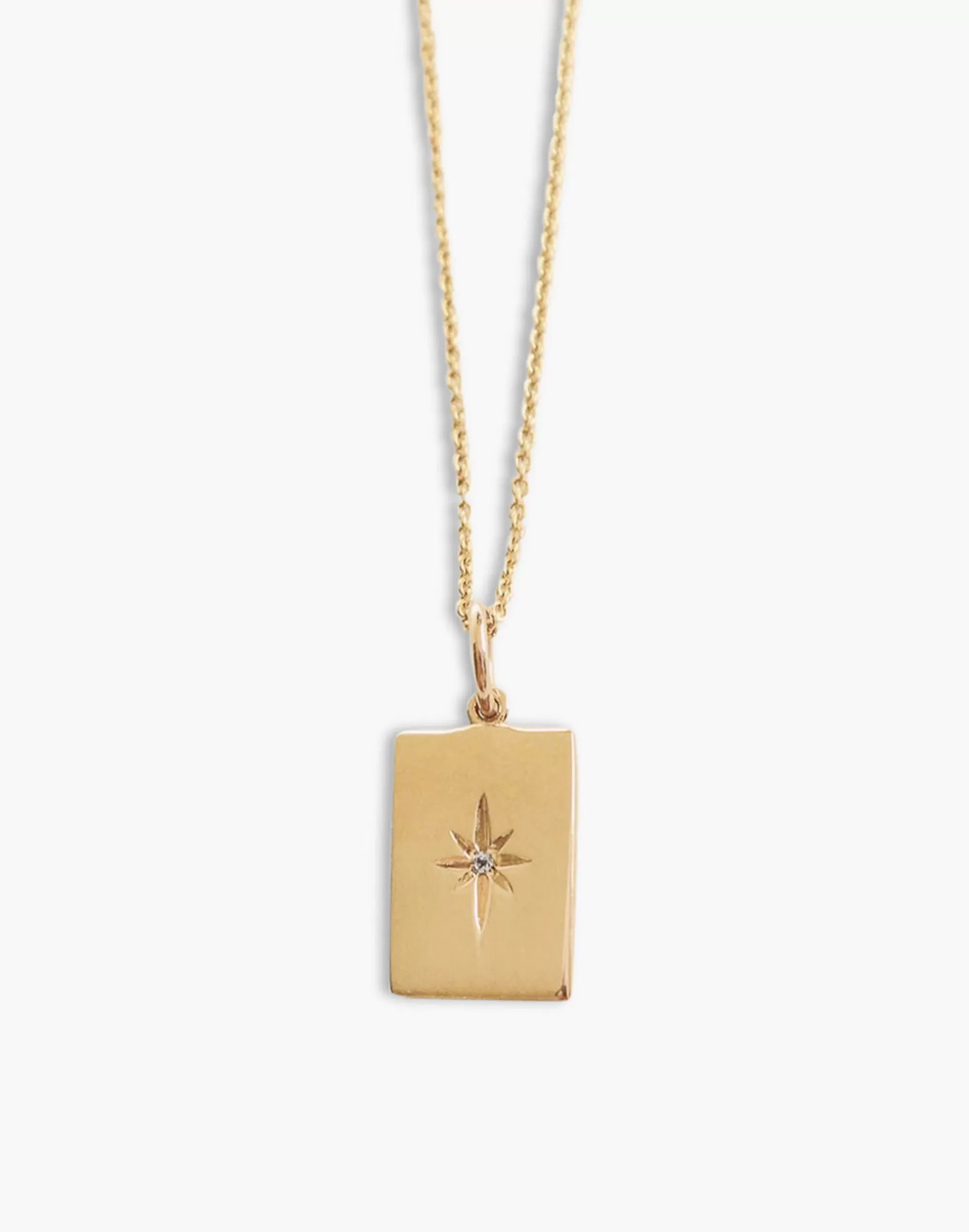 Madewell 14K Gold-Plated>14K North Star Diamond Pendant 18¿ Necklace Gold