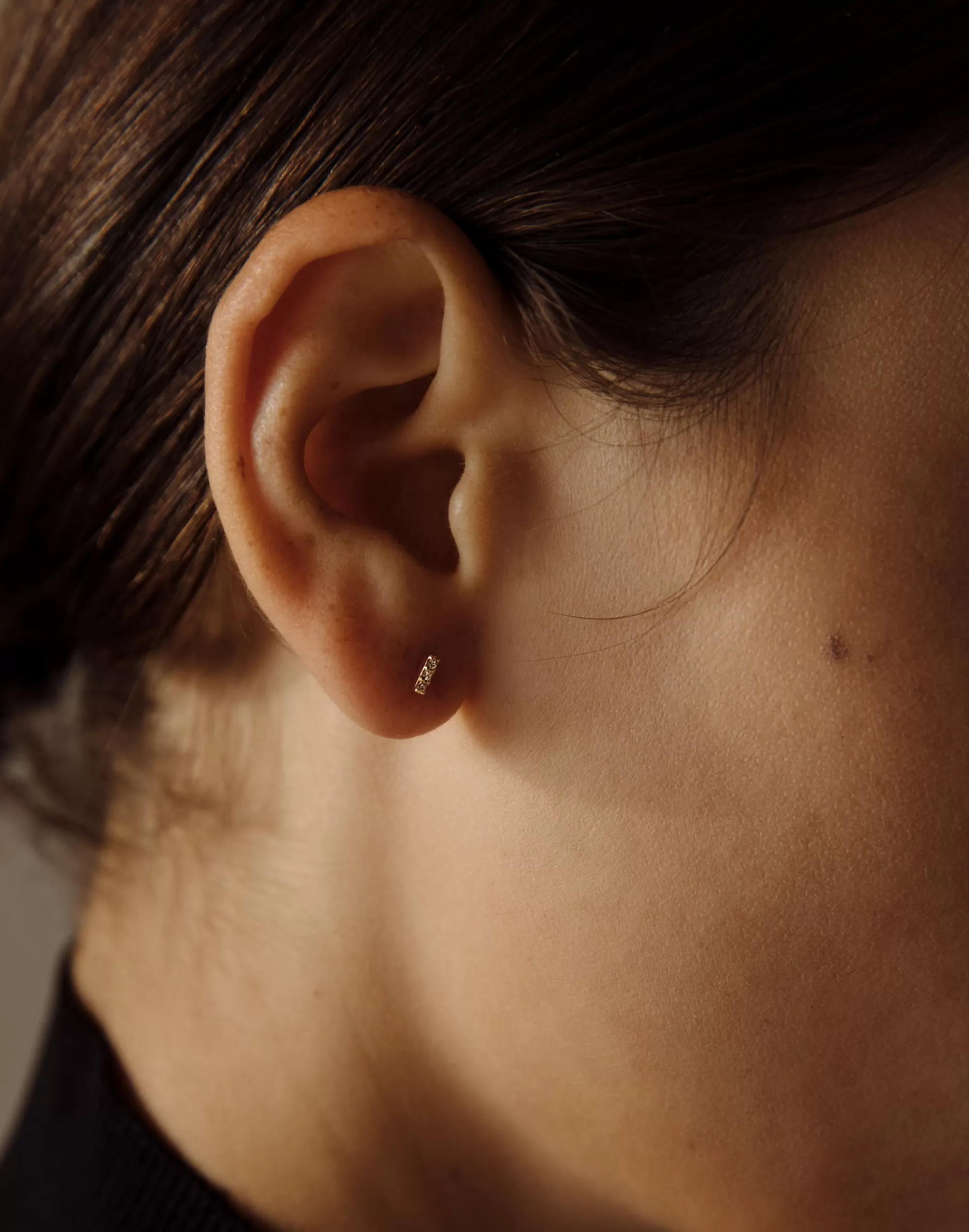 Madewell Earrings>14K Penelope I Diamond Bar Stud Earrings Gold