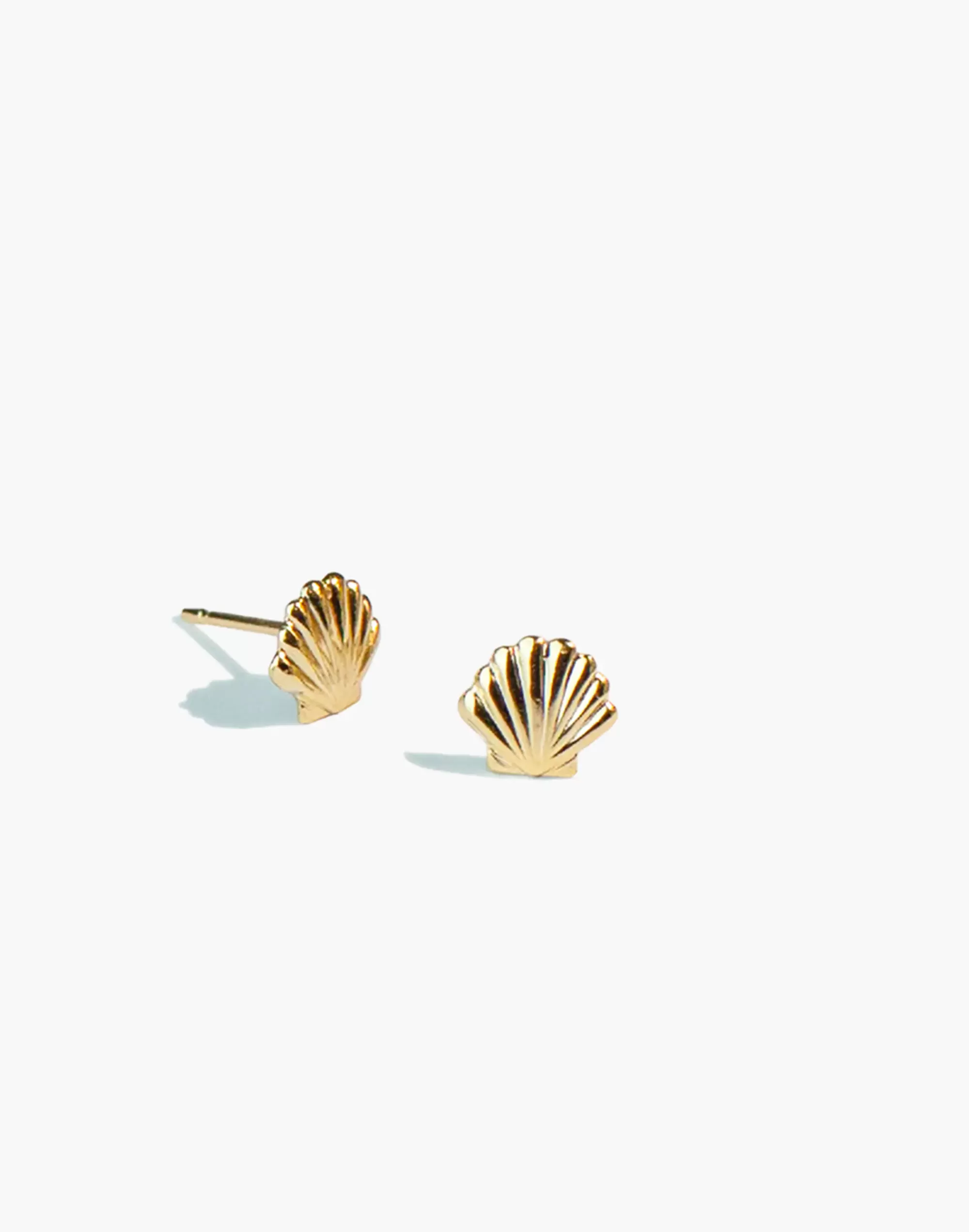 Madewell Earrings>14K Gold Fill Shell Stud Earrings Silver