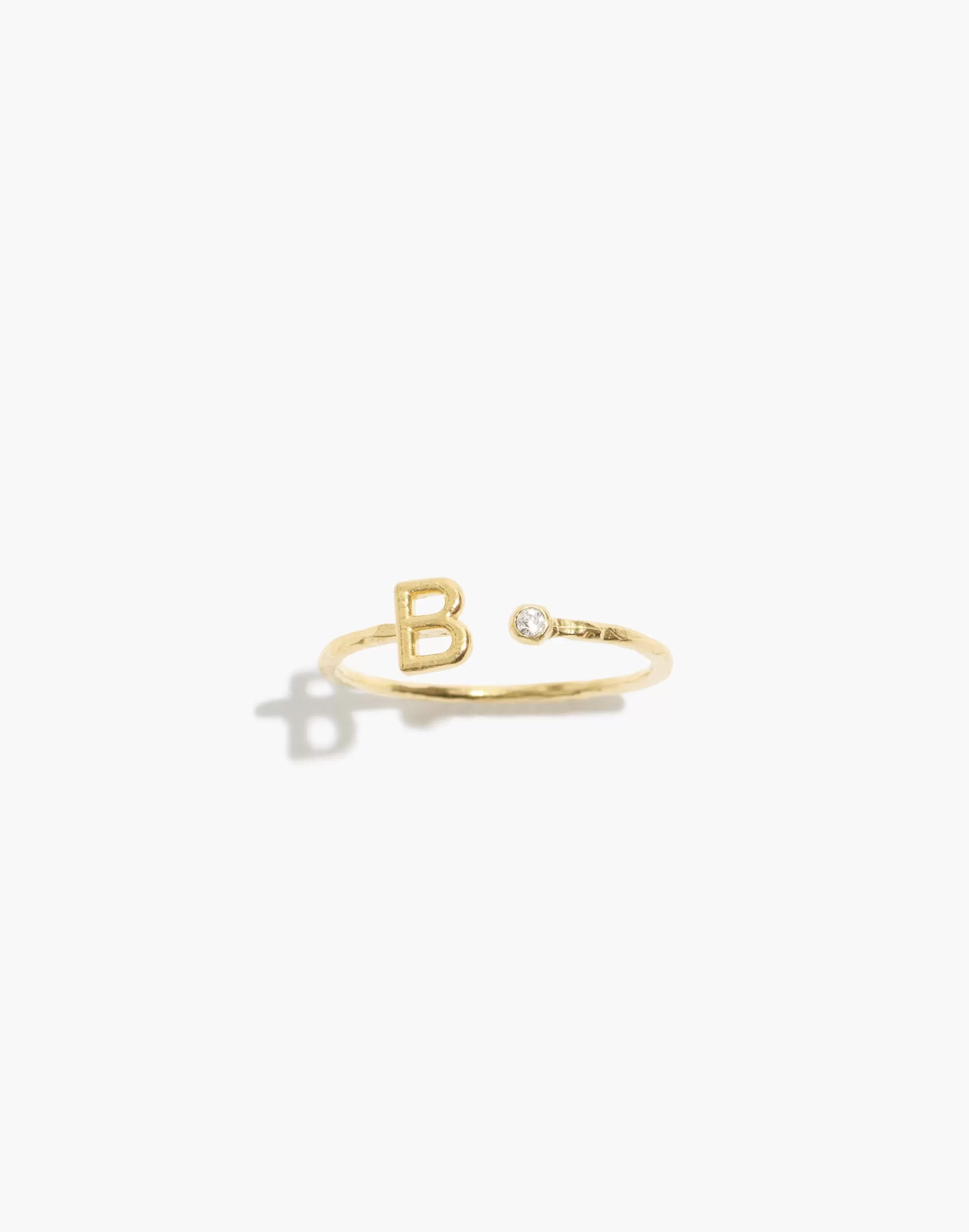 Madewell Rings>18K Gold-Plated Initial Ring Letter B