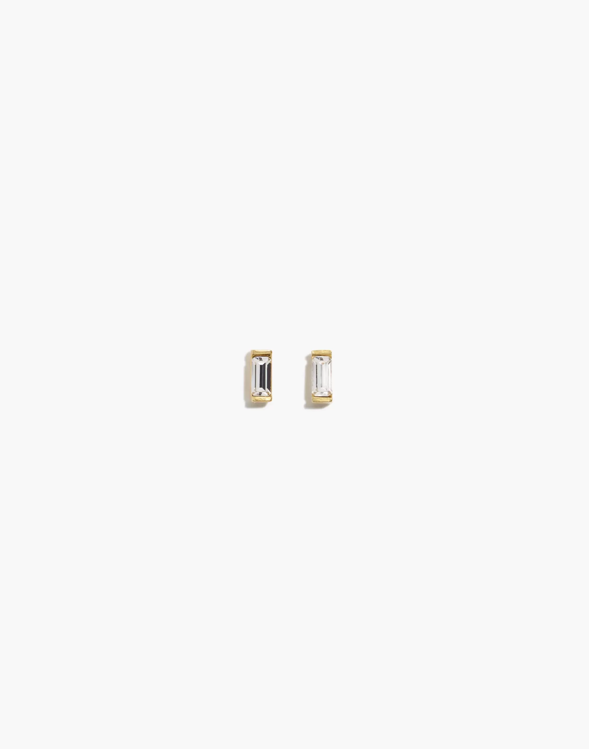 Madewell Earrings>18K -Plated Crystal Baguette Stud Earrings Gold