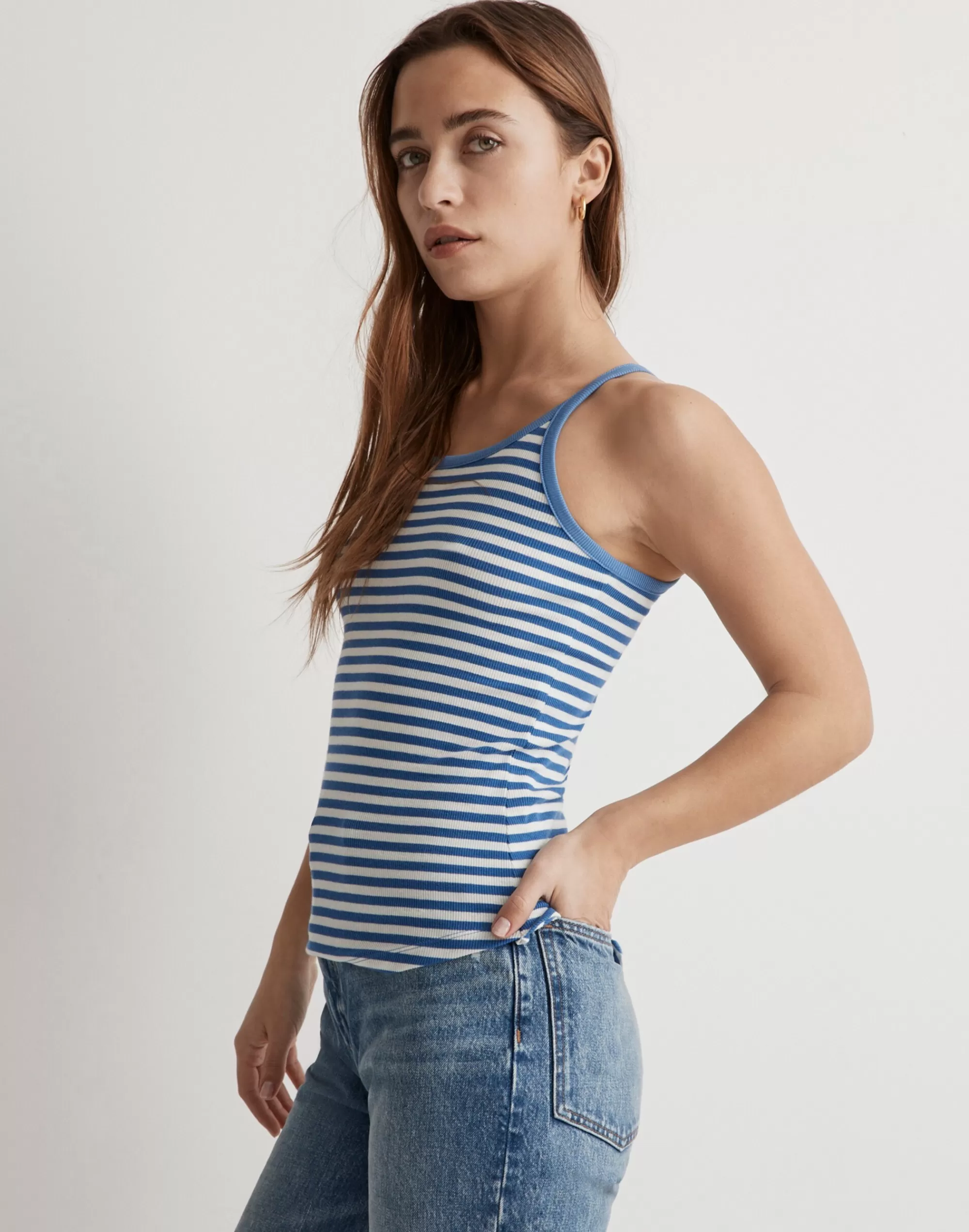 Madewell Tees>90S Tank In Stripe Warhol Stripe