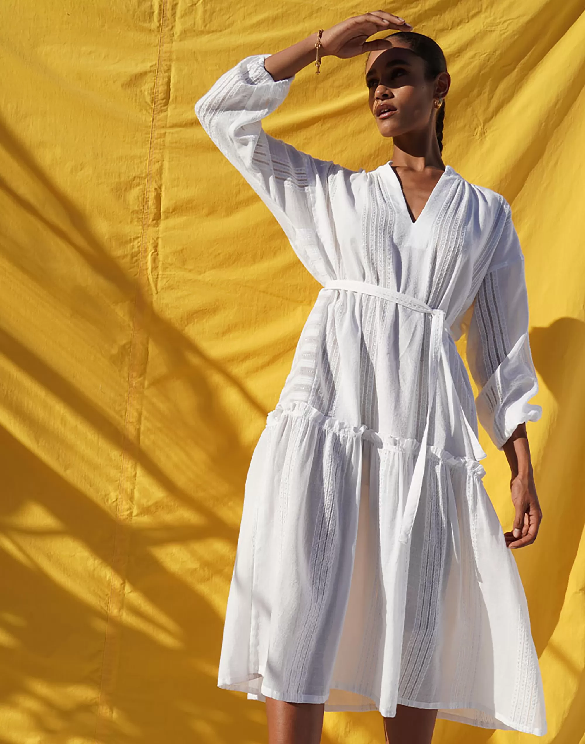 Madewell Dresses>Abira Poet Shirt Dress White