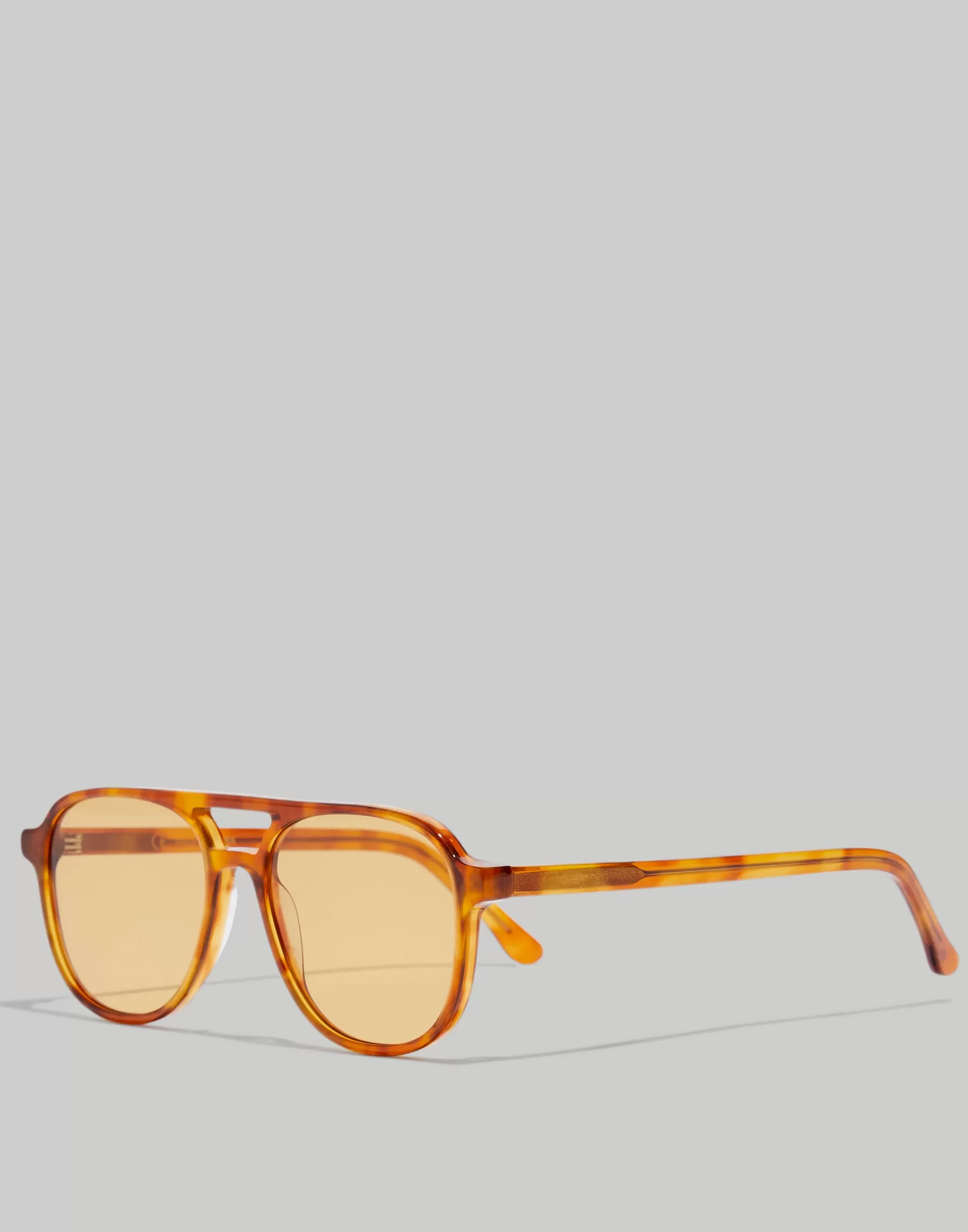 Madewell Sunglasses & Cases>Acetate Linford Aviator Sunglasses Golden Pecan