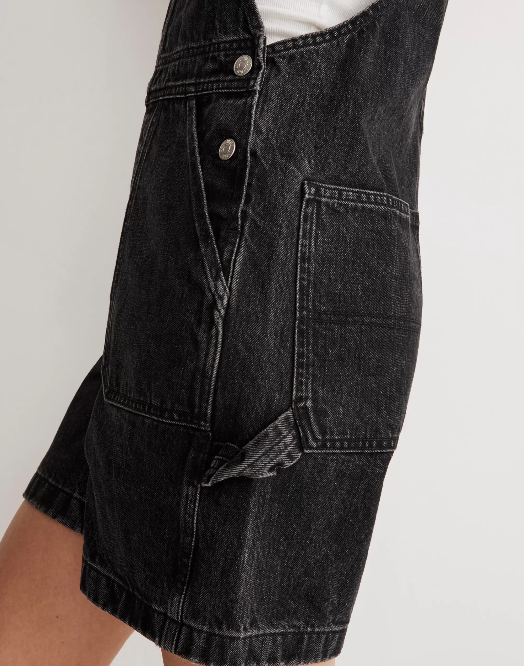 Madewell Shorts>Adirondack Short Overalls In Lunar Wash