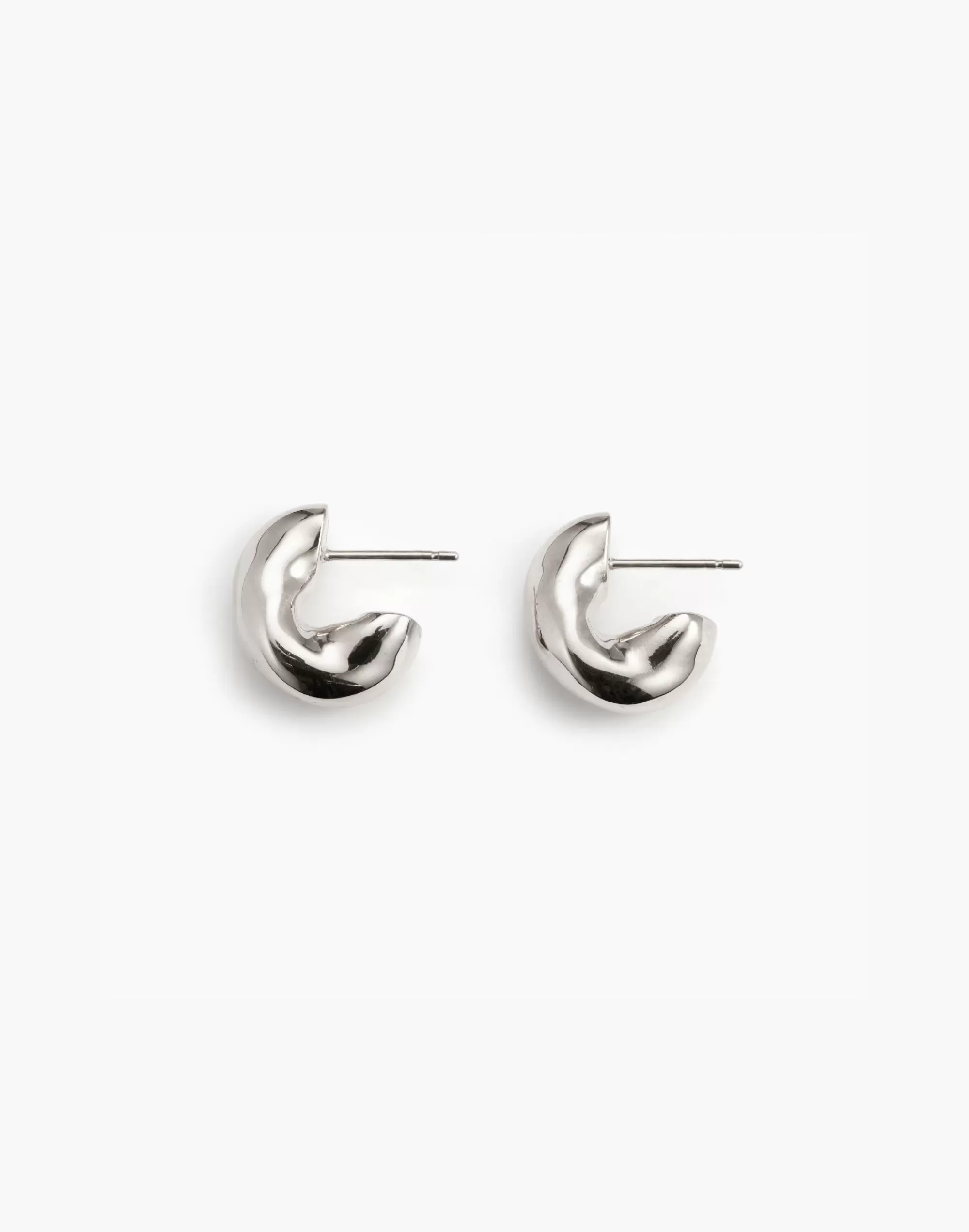 Madewell Earrings>Agmes Small Dahlia Hoops Silver