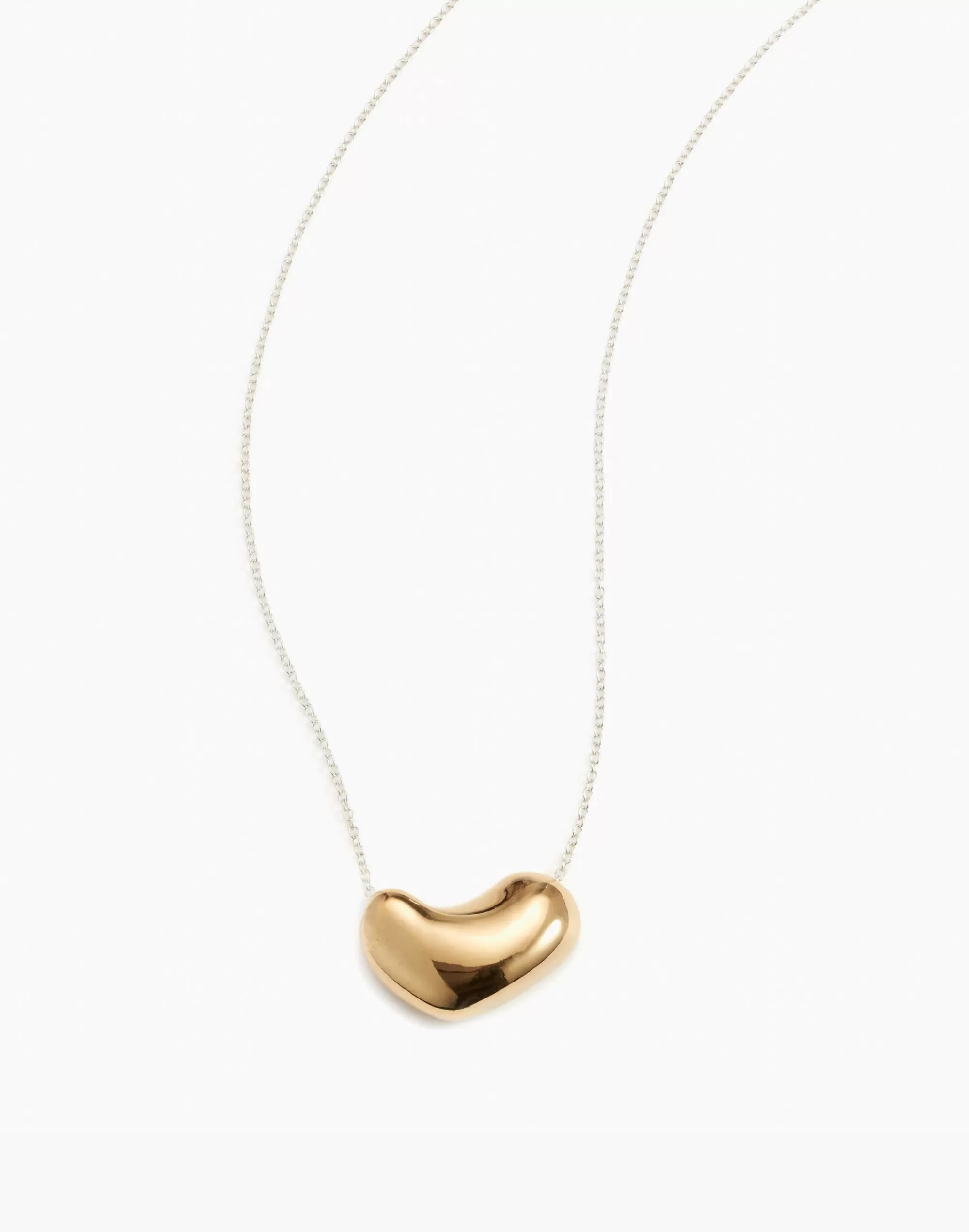 Madewell Necklaces>Agmes Small Sculpted Heart Pendant Gold