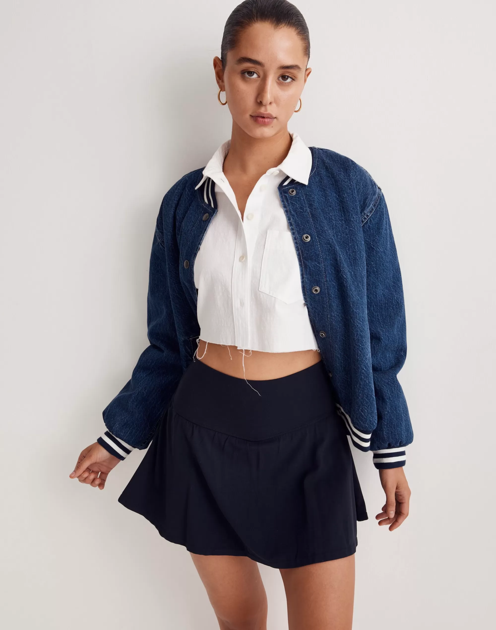 Madewell Dresses>Airweight High-Waist Skort Indigo