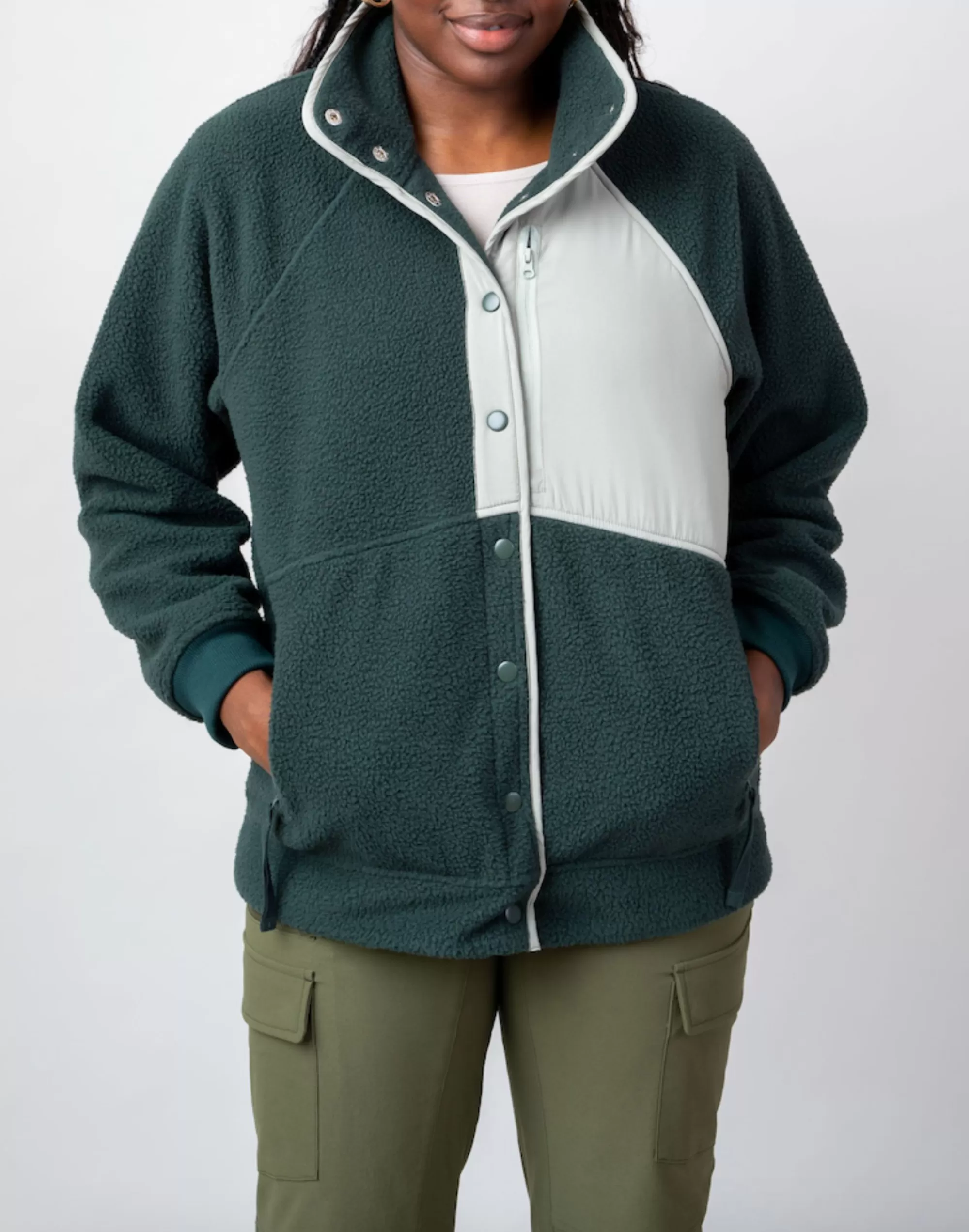 Madewell Jackets>Alder Go Far Fleece 2.0 Forest Green