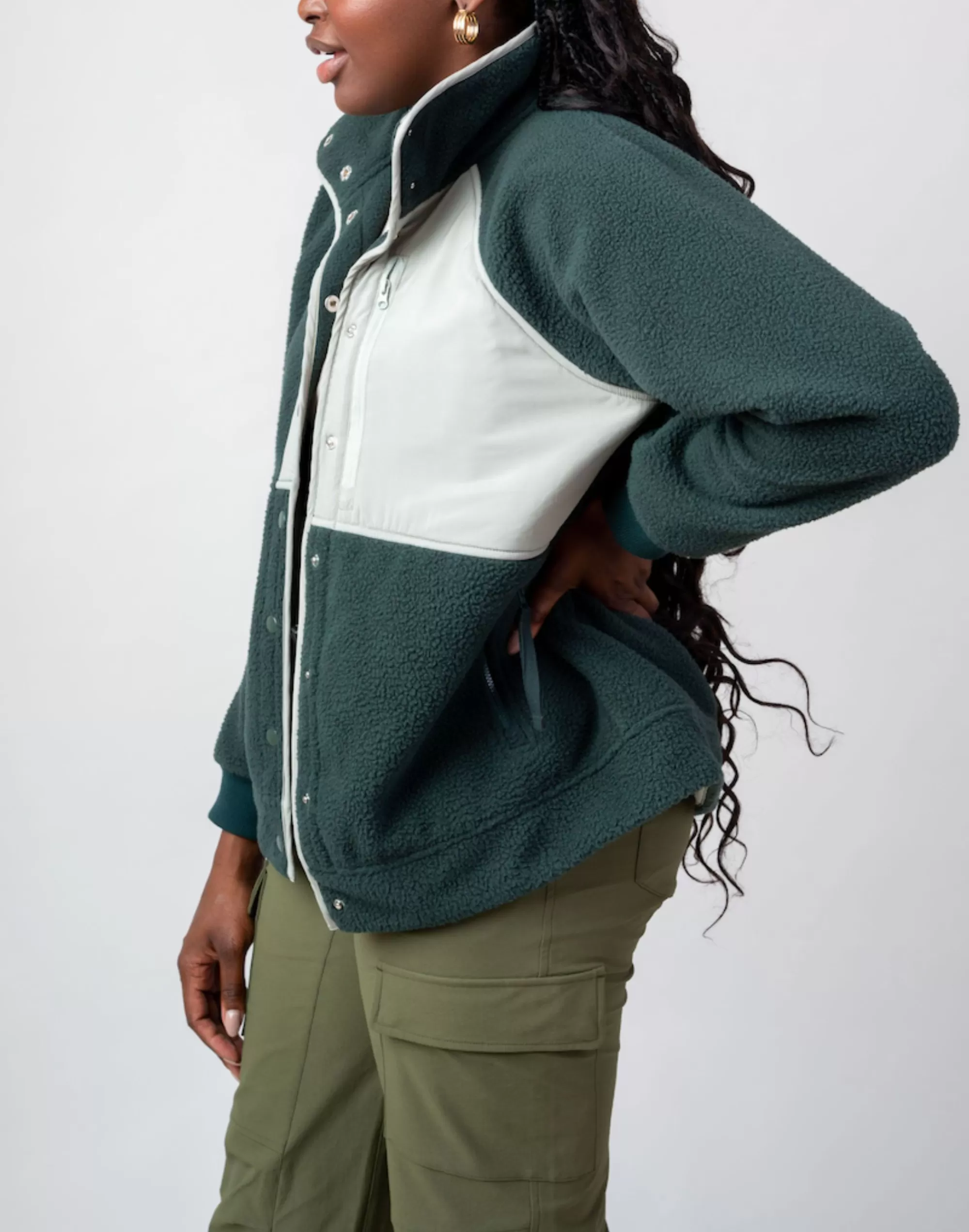 Madewell Jackets>Alder Go Far Fleece 2.0 Forest Green