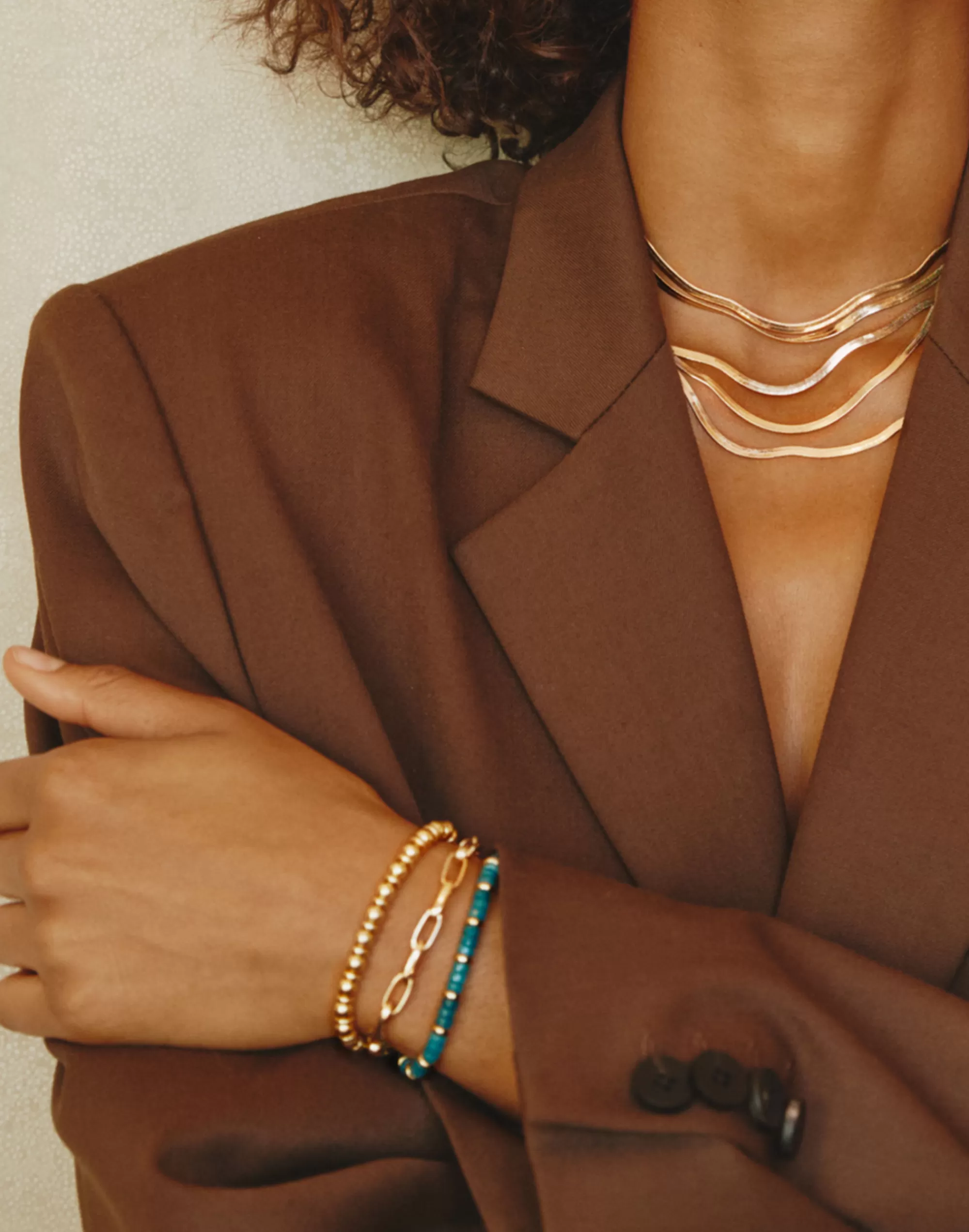 Madewell Bracelets>Alexa Leigh Oval Link Bracelet Gold