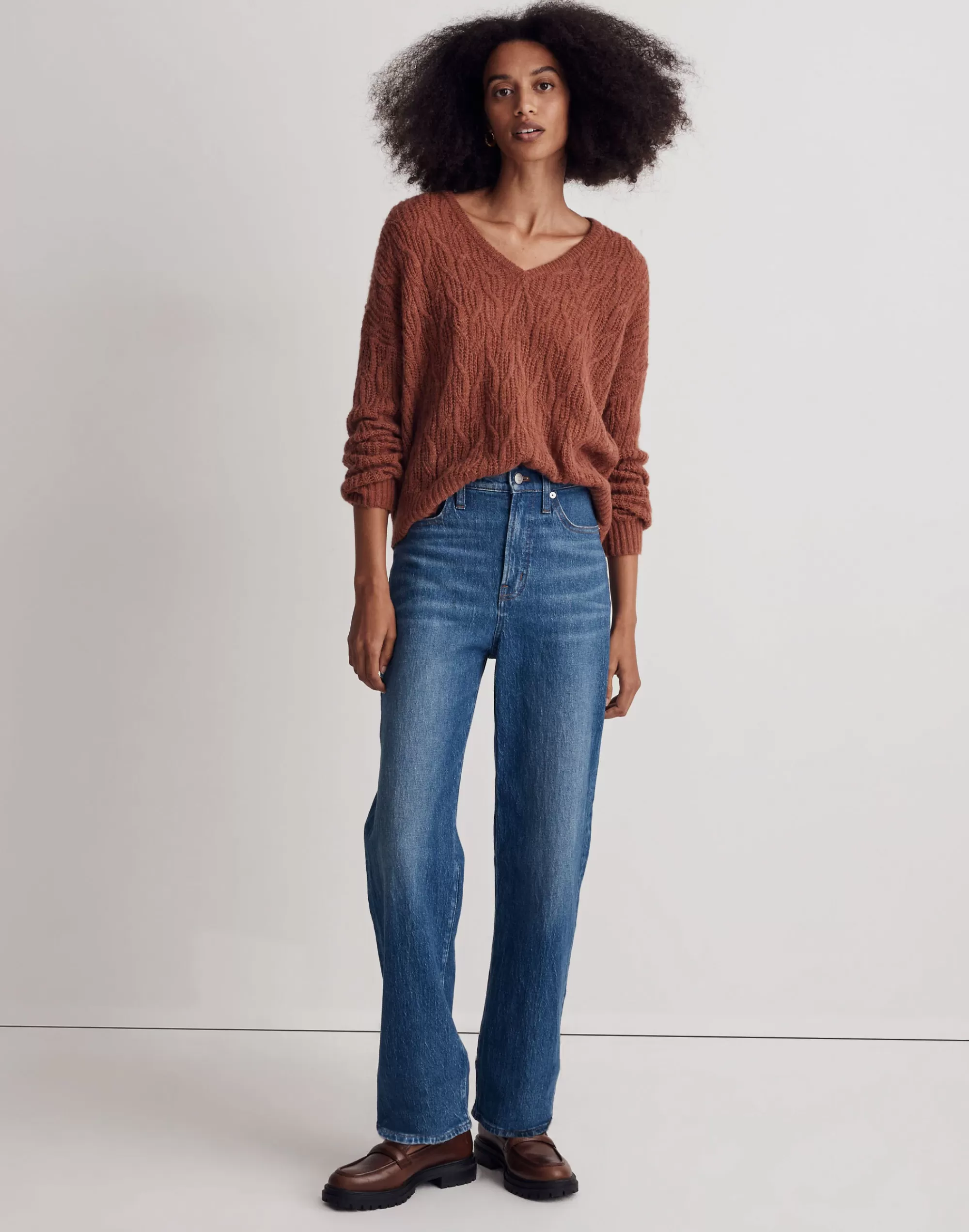 Madewell Sweaters>Alna V-Neck Sweater Ground Clove