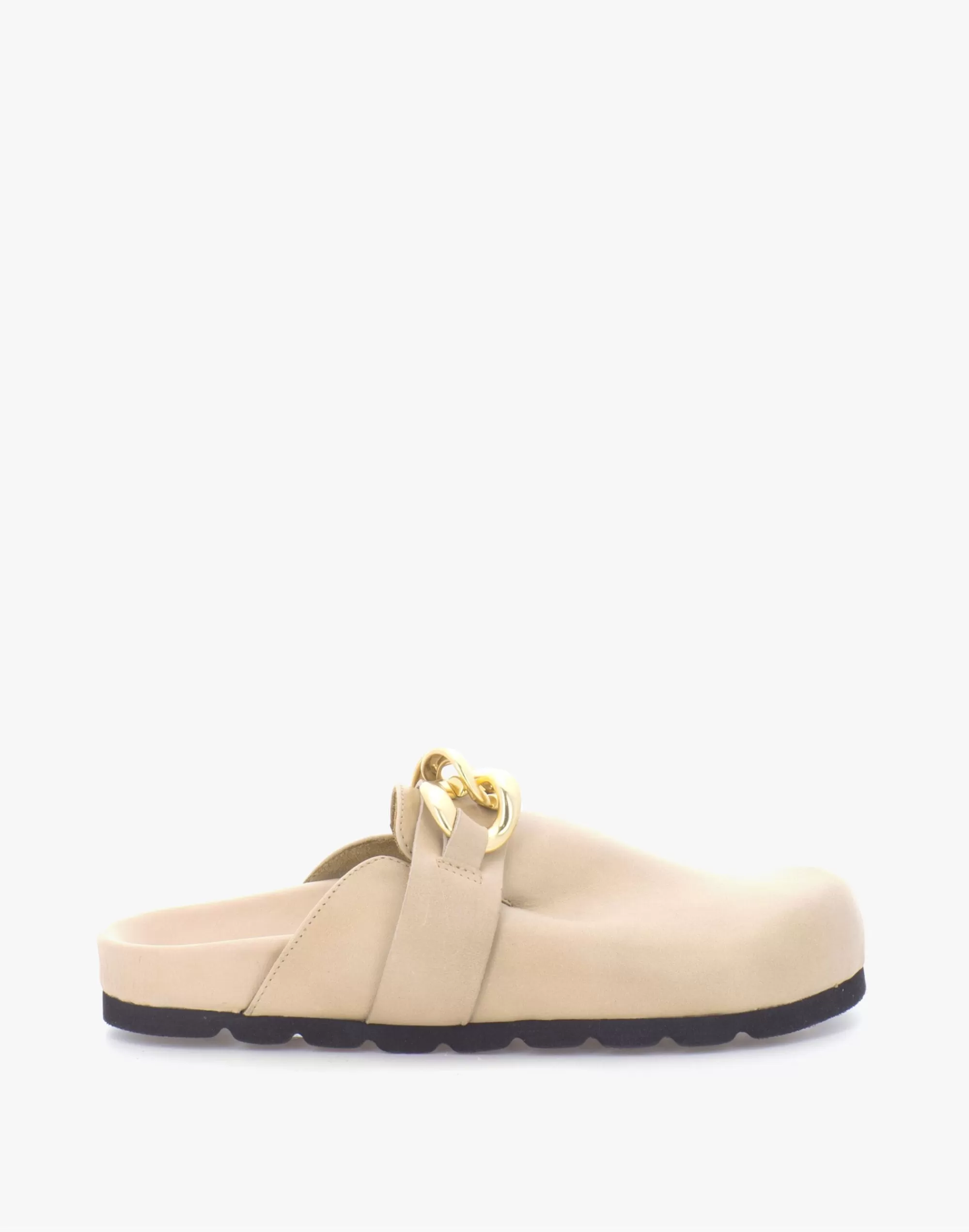 Madewell Flats>Alohas Fireplace Chain Leather Clogs Light Brown