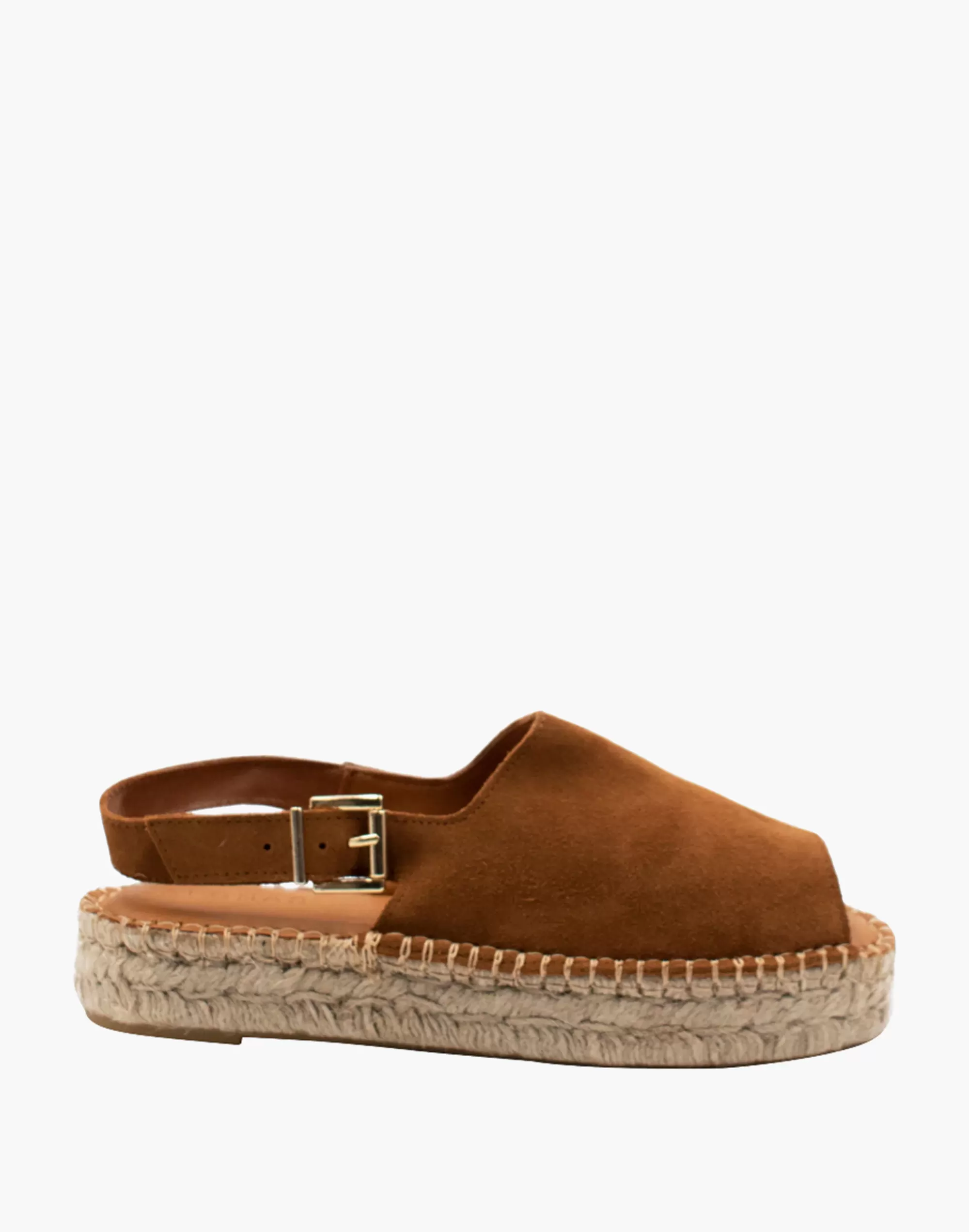 Madewell Sandals>Alohas Leather Back-Strap Espadrille Sandals Camel