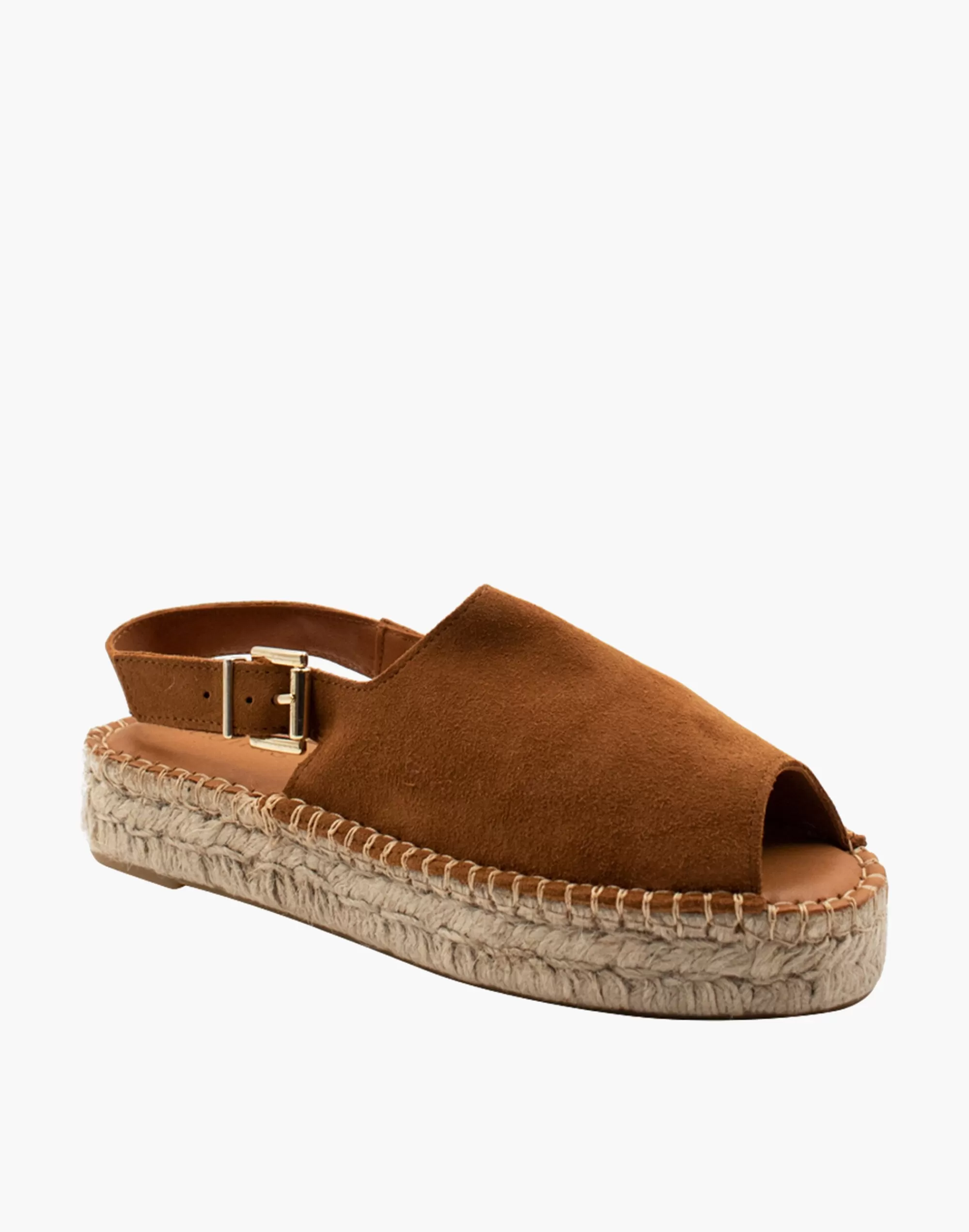 Madewell Sandals>Alohas Leather Back-Strap Espadrille Sandals Camel