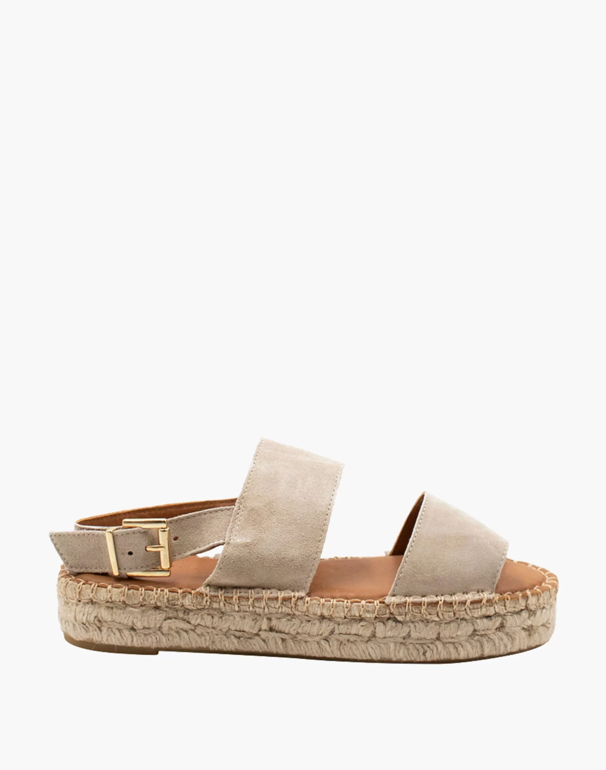 Madewell Sandals>Alohas Leather Double-Strap Espadrille Sandals Camel