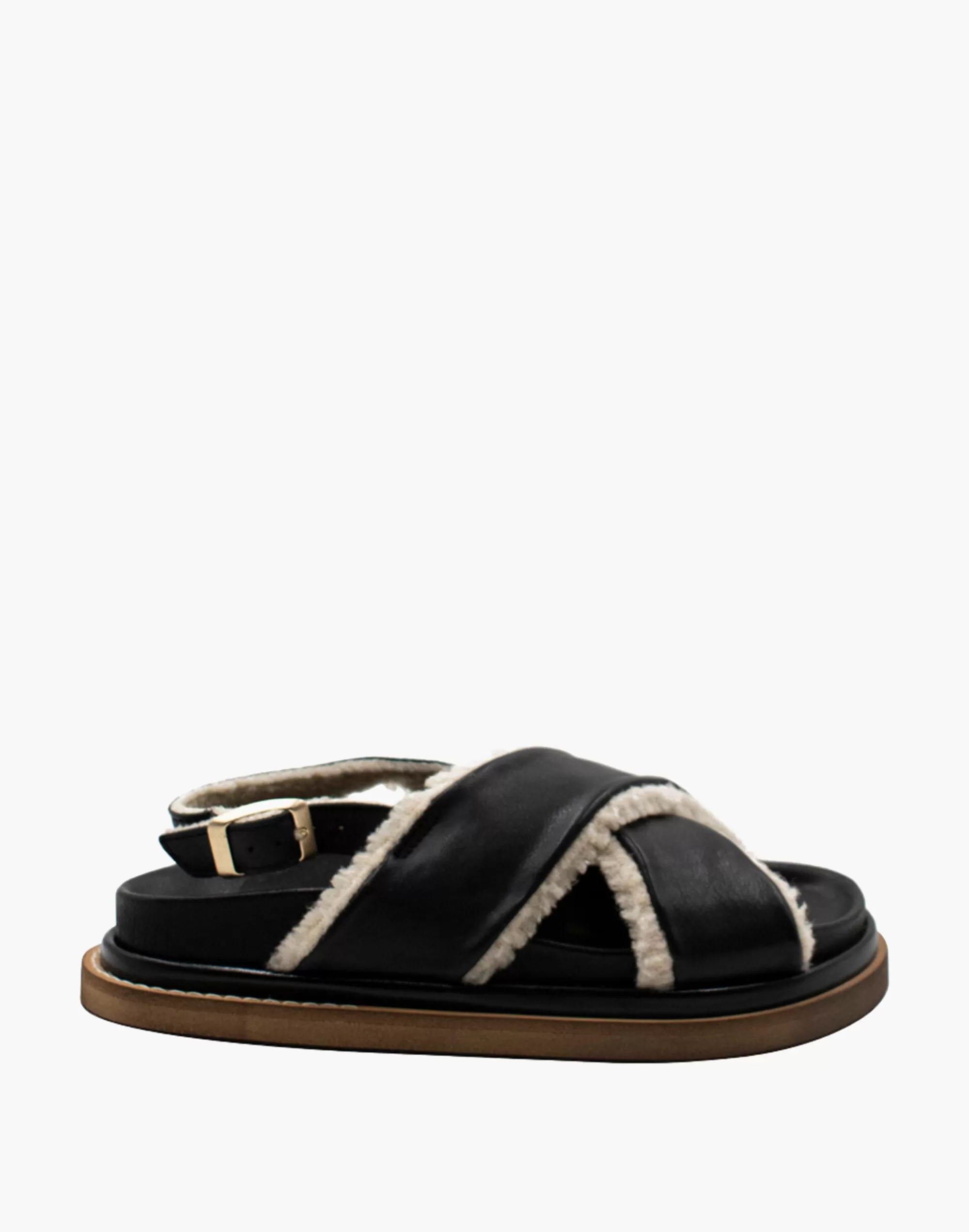 Madewell Sandals>Alohas Leather Marshmallow Sandals Black