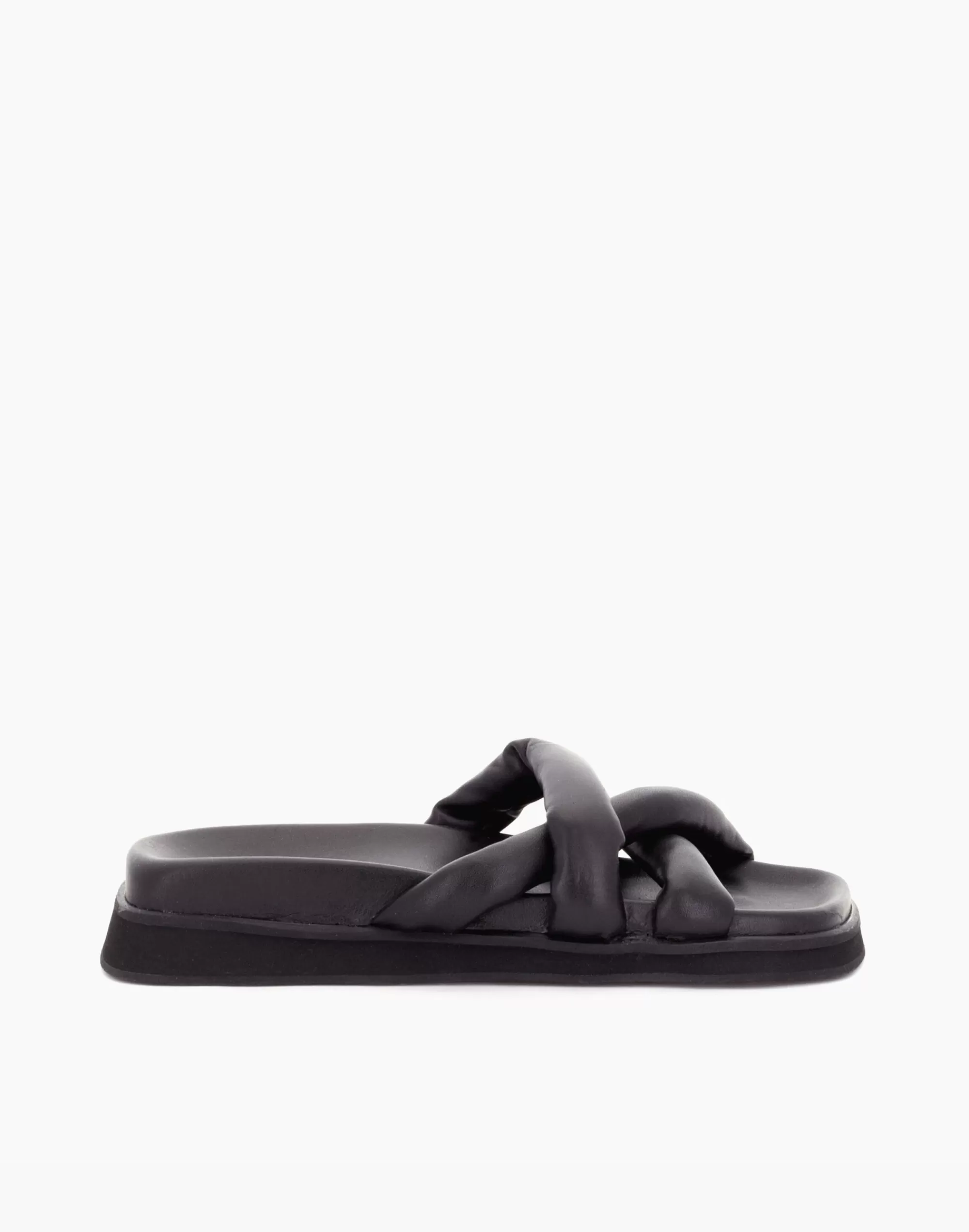 Madewell Sandals>Alohas Slip On Cross Sandal Black