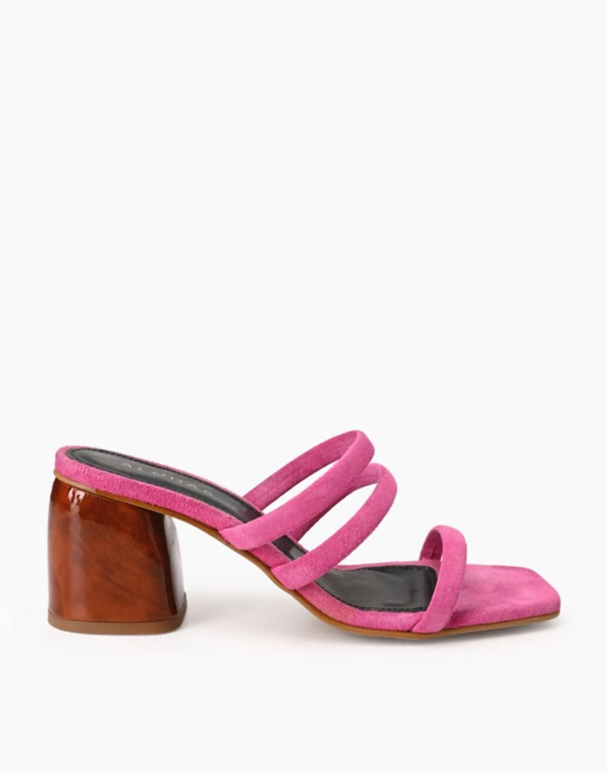 Madewell Heels>Alohas Suede Indiana Block-Heel Sandals Pink