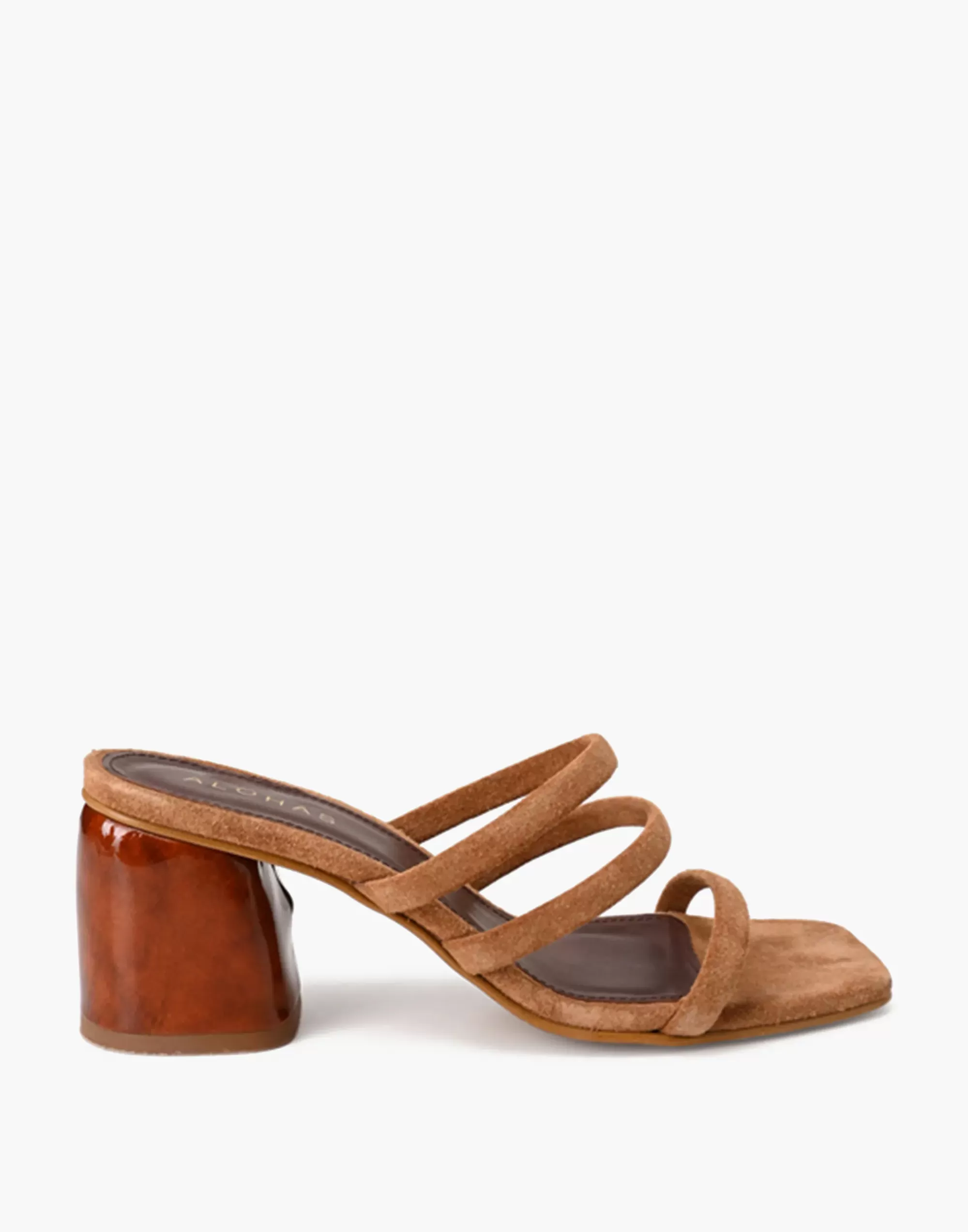 Madewell Sandals>Alohas Suede Indiana Block-Heel Sandals Brown