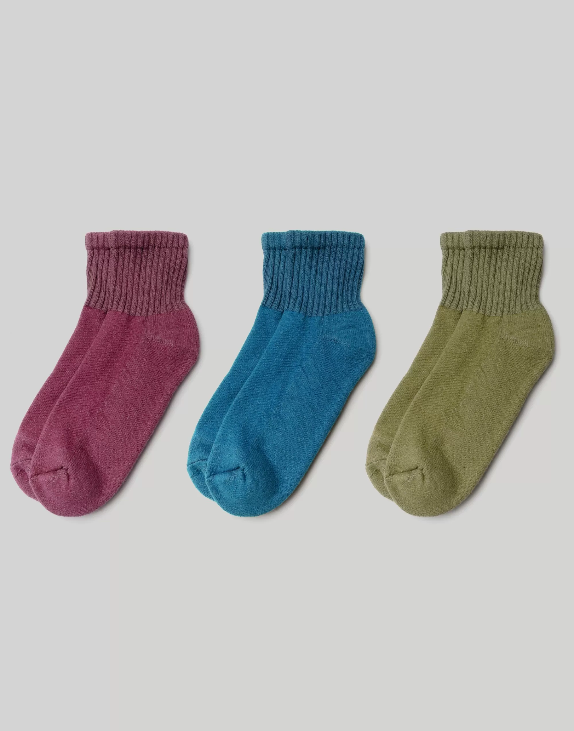 Madewell Socks>American Trench Retro Solid Quarter Crew Spring 3 Pack Multi