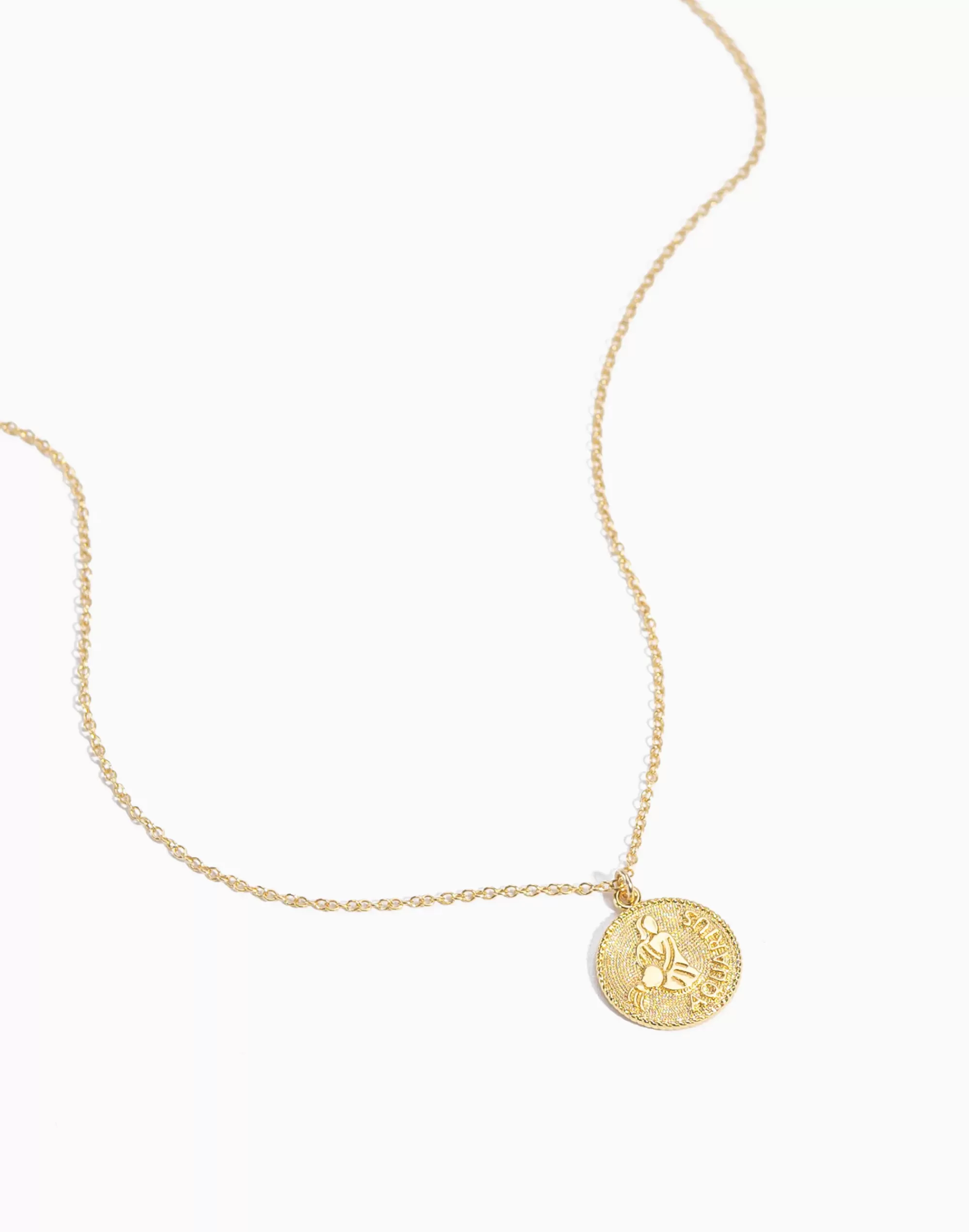 Madewell Necklaces>Aquarius Zodiac Necklace Gold