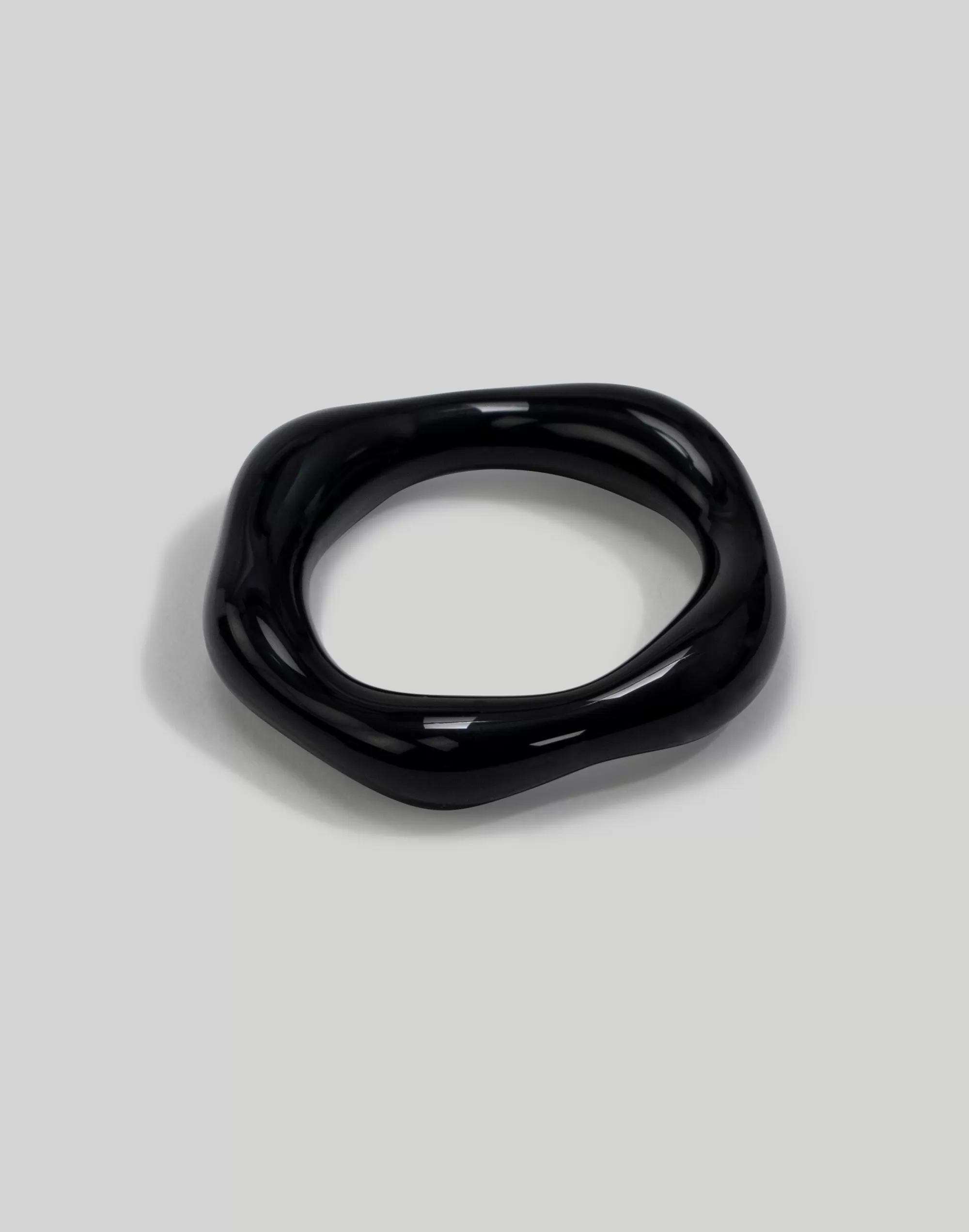 Madewell Rings>Arensbourg Organic Band Glass Ring Black