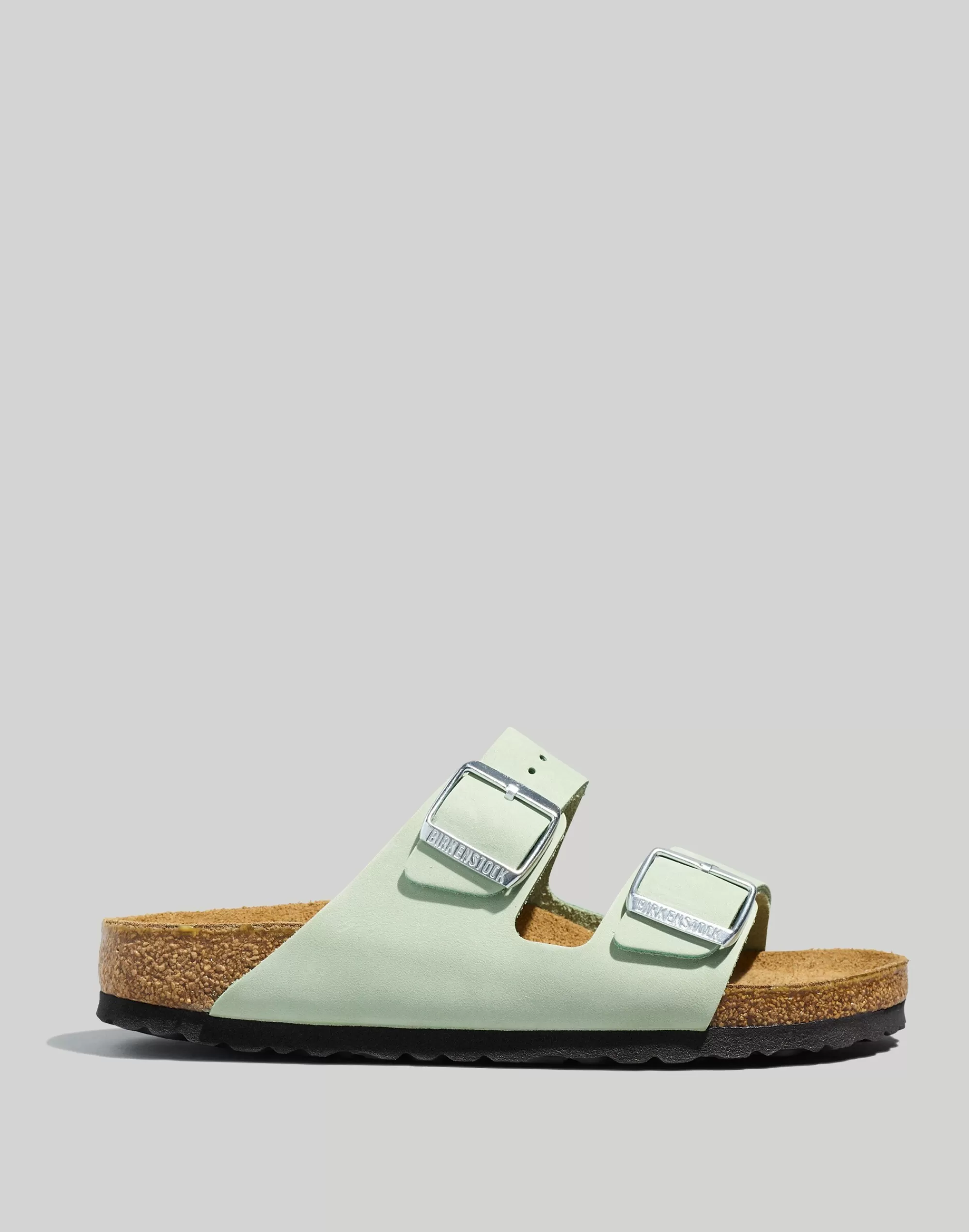 Madewell Sandals>Arizona Soft Footbed Sandals In Nubuck Matcha Nubuck