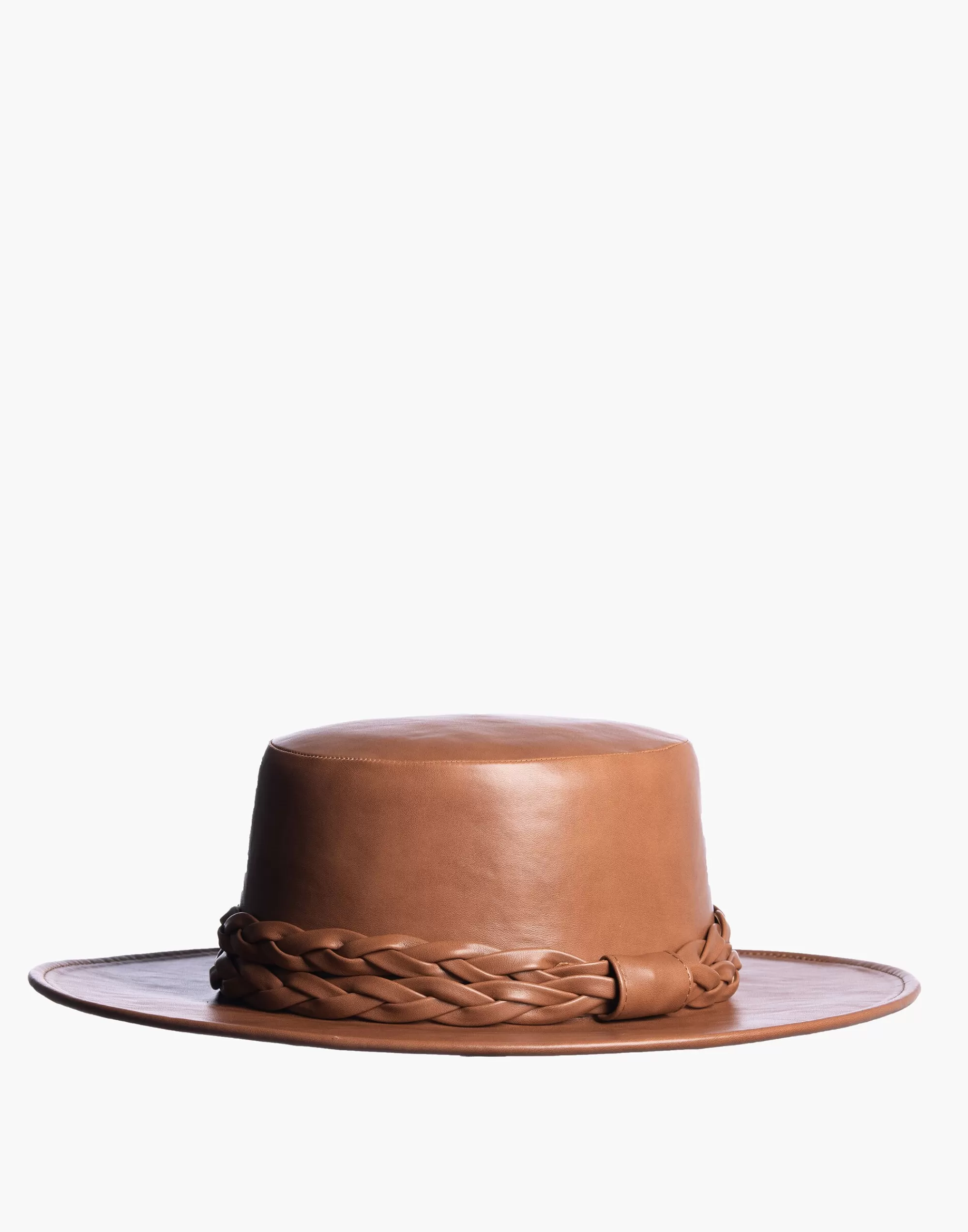 Madewell Hats>Asn Vegan Leather Cedar Boater Hat Tan