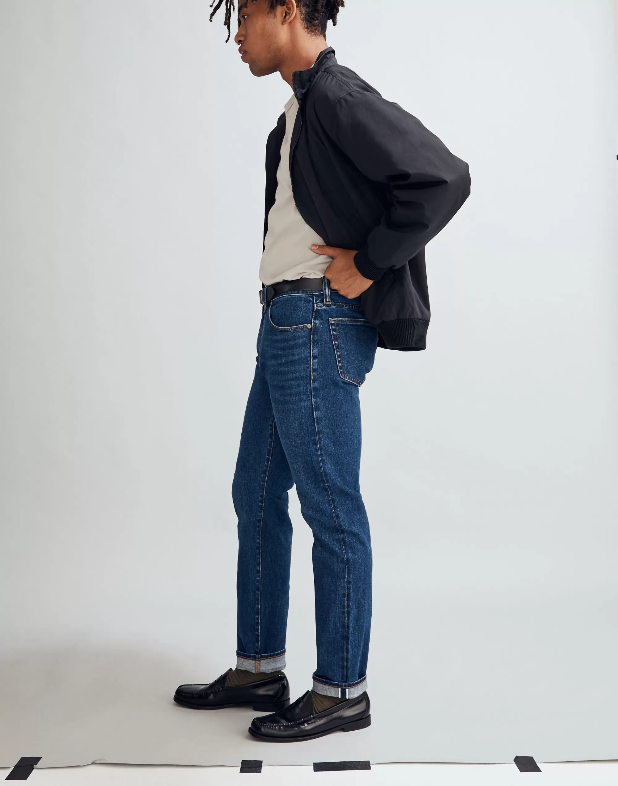 Madewell Athletic Slim Jeans>Athletic Slim Selvedge Jeans In Belcourt Wash