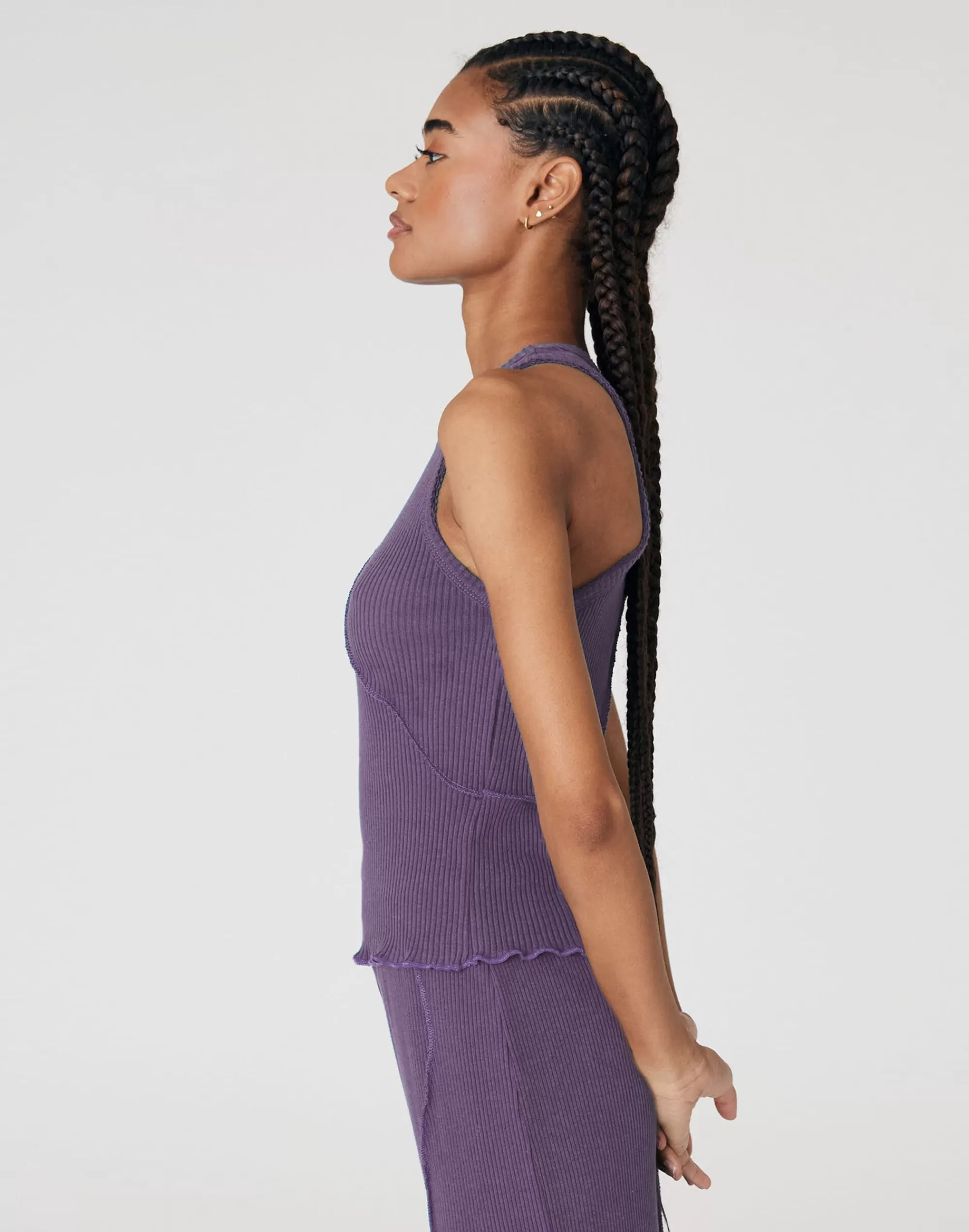 Madewell Tees>Back Beat Co. Hemp Rib Tank Top Purple