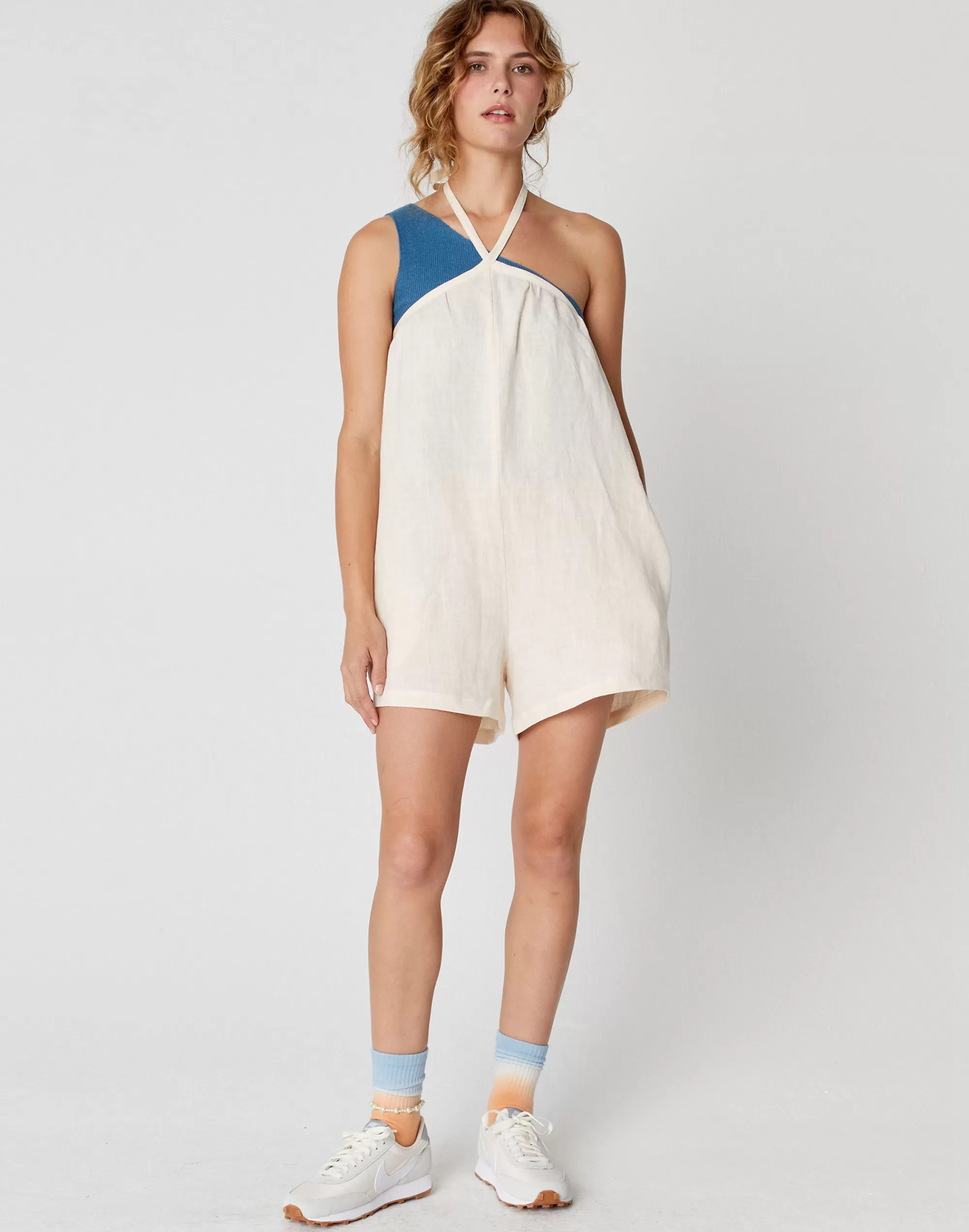 Madewell Jumpsuits & Overalls>Back Beat Co. Linen Summer Romper Cream