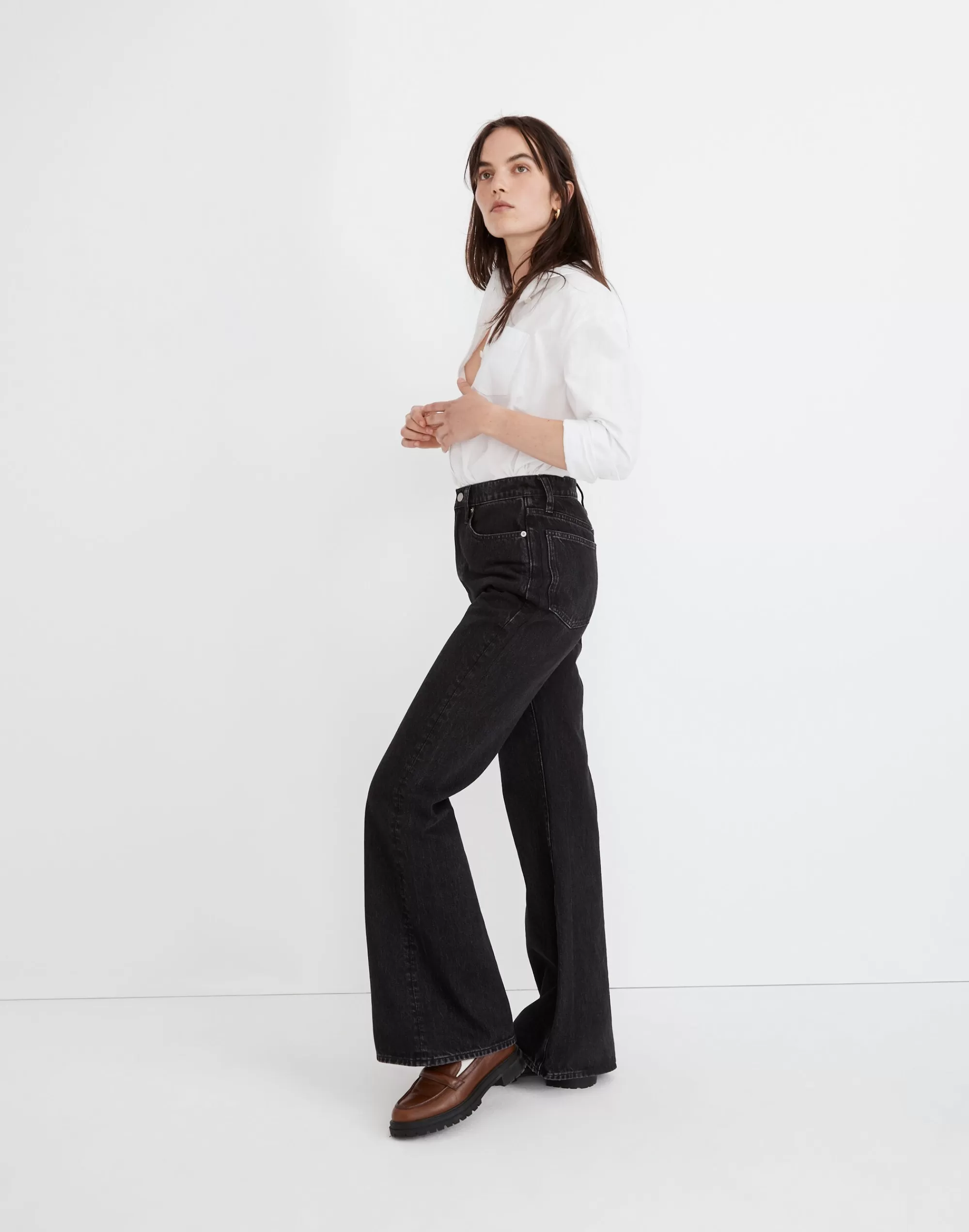 Madewell Jeans>Baggy Flare Jeans In Lunar Wash