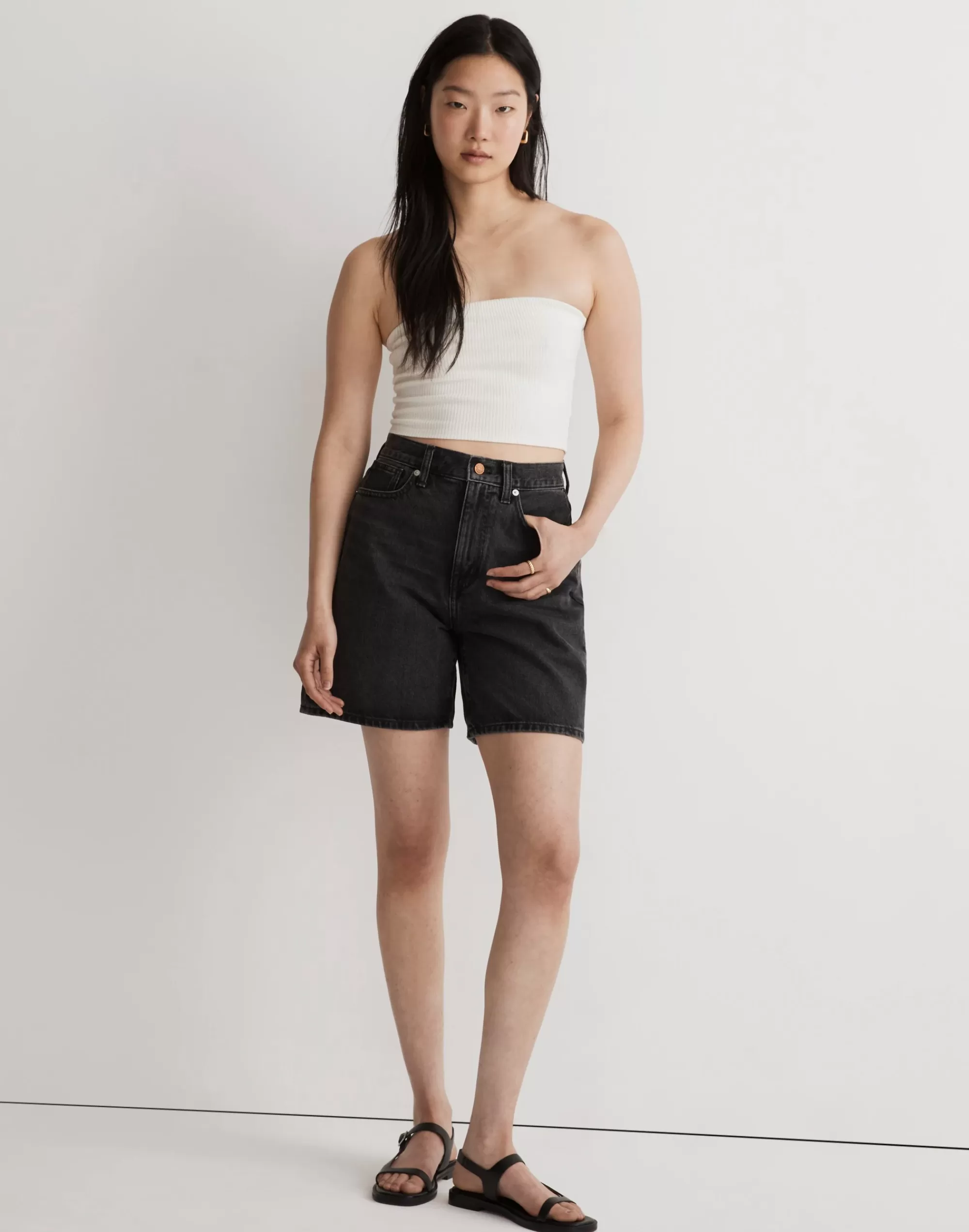 Madewell Mid-Length Shorts>Baggy Jean Shorts In Reyburn Wash