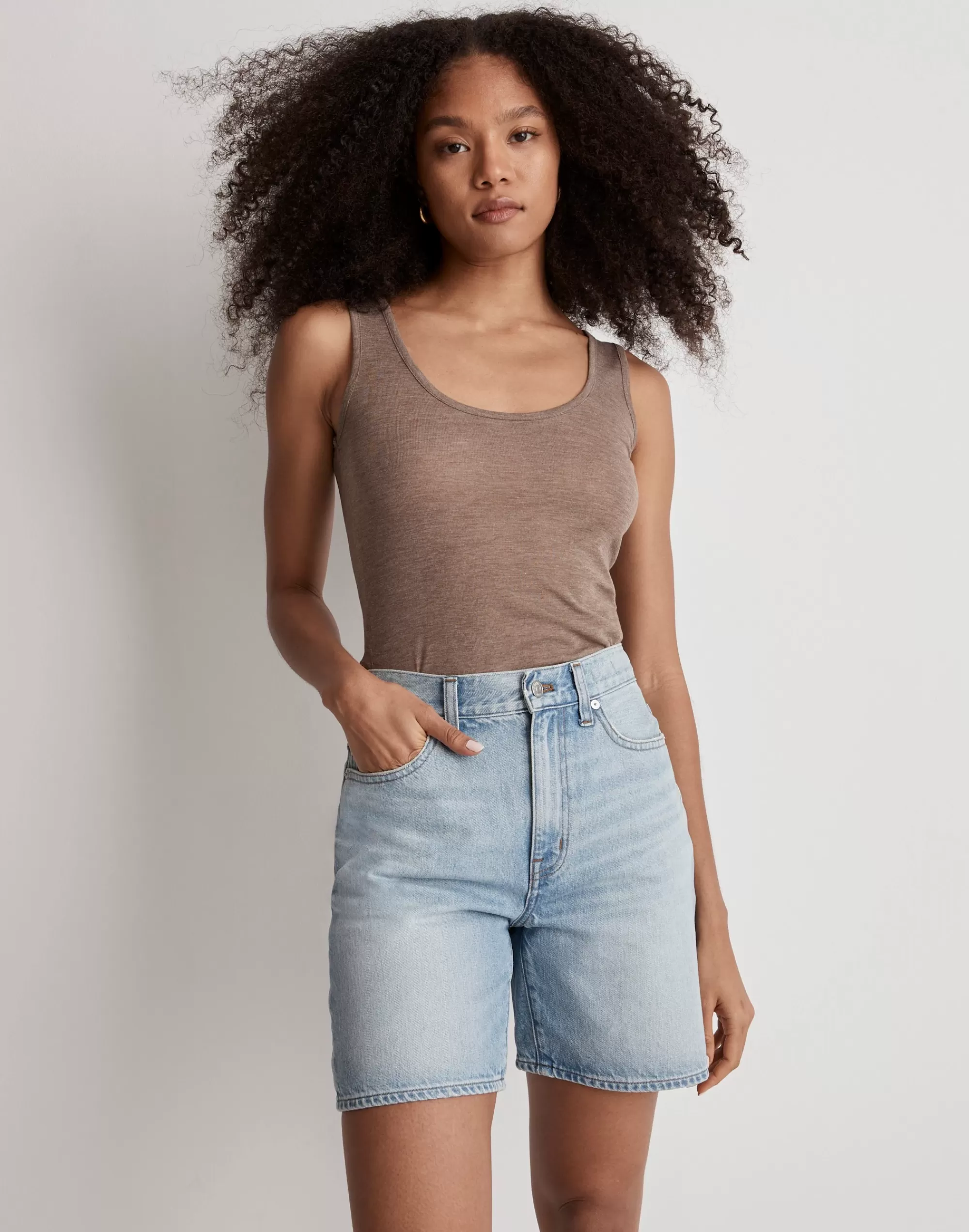 Madewell Mid-Length Shorts>Baggy Jean Shorts In Bessmund Wash Bessemund Wash