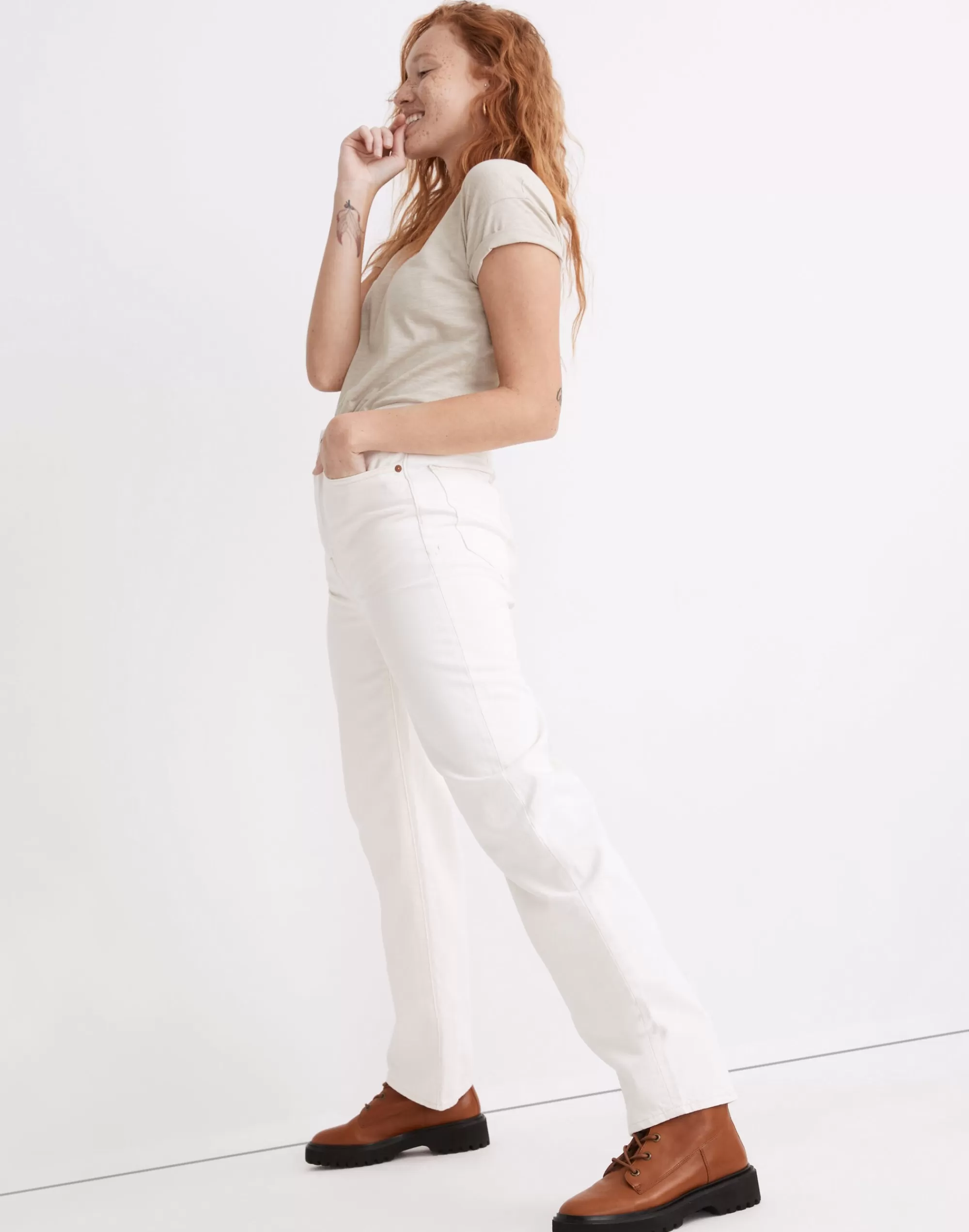 Madewell Baggy Jeans>Baggy Straight Jeans In Wash Vintage Canvas