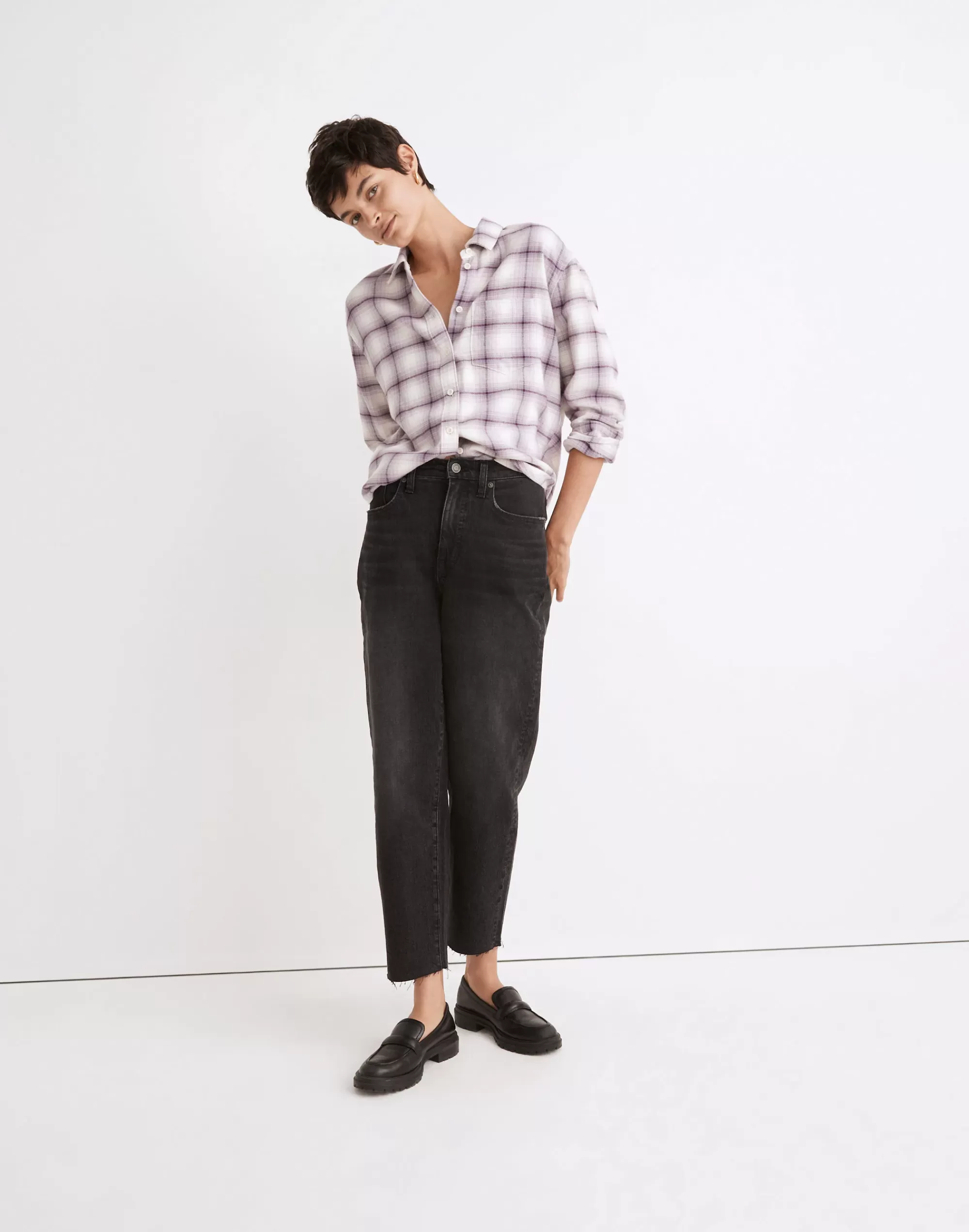 Madewell Wide-Leg Jeans>Balloon Jeans In : Raw-Hem Edition Biscayne Wash