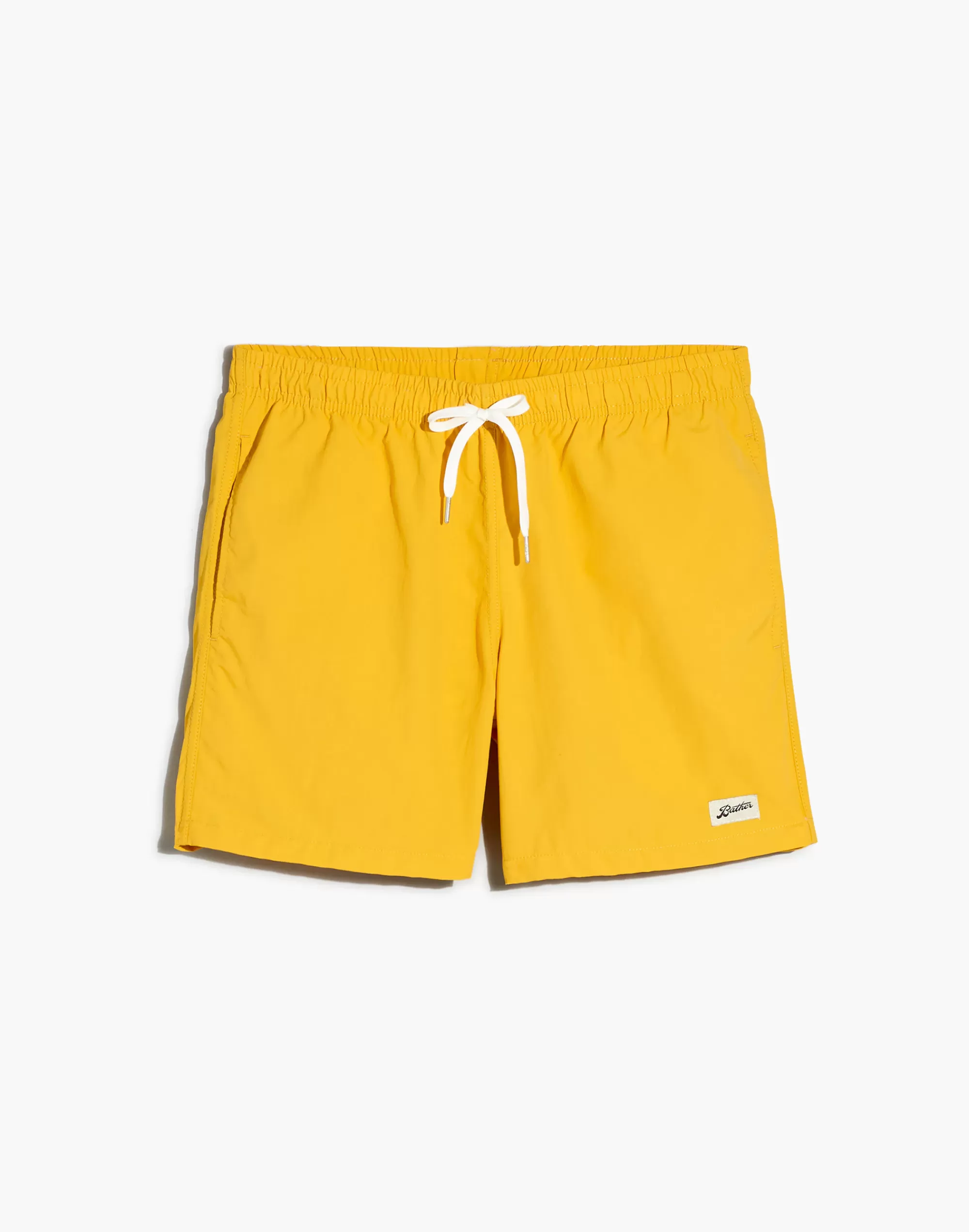 Madewell Swim>Bather Swim Trunks In Solid Solid Tangerine