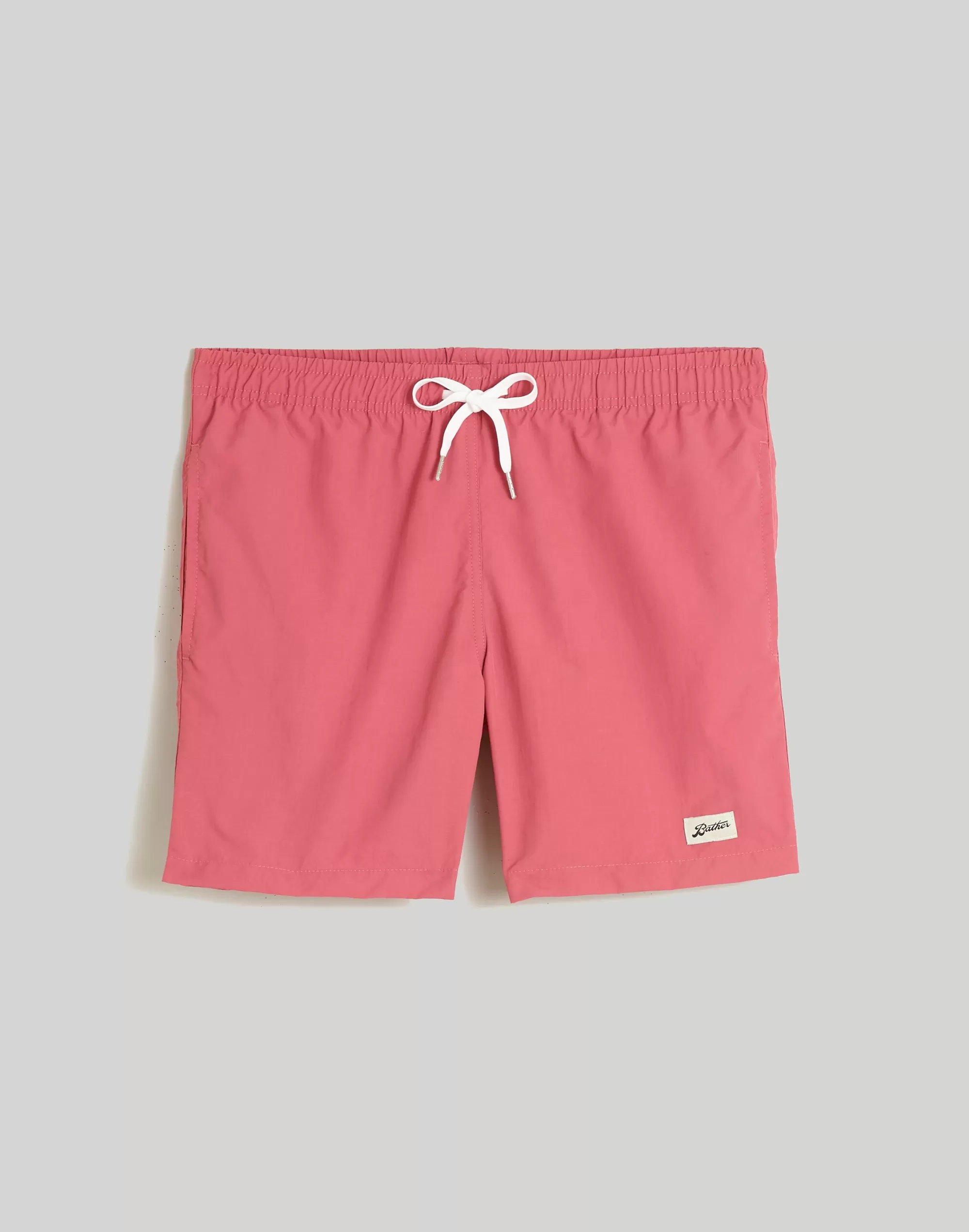 Madewell Swim>Bather Swim Trunks In Solid Solid Mauvewood