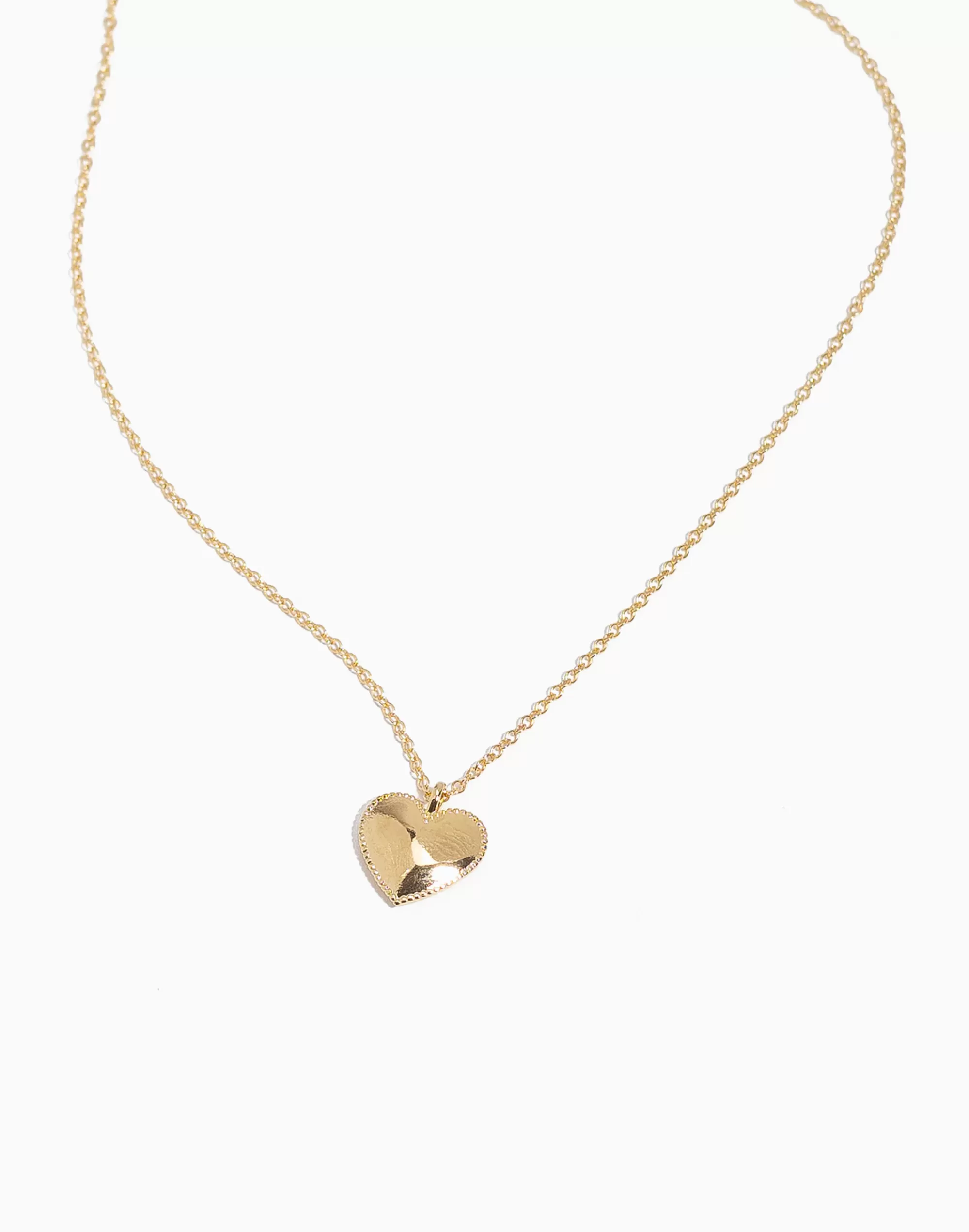 Madewell Necklaces>Beaded Heart Necklace Gold