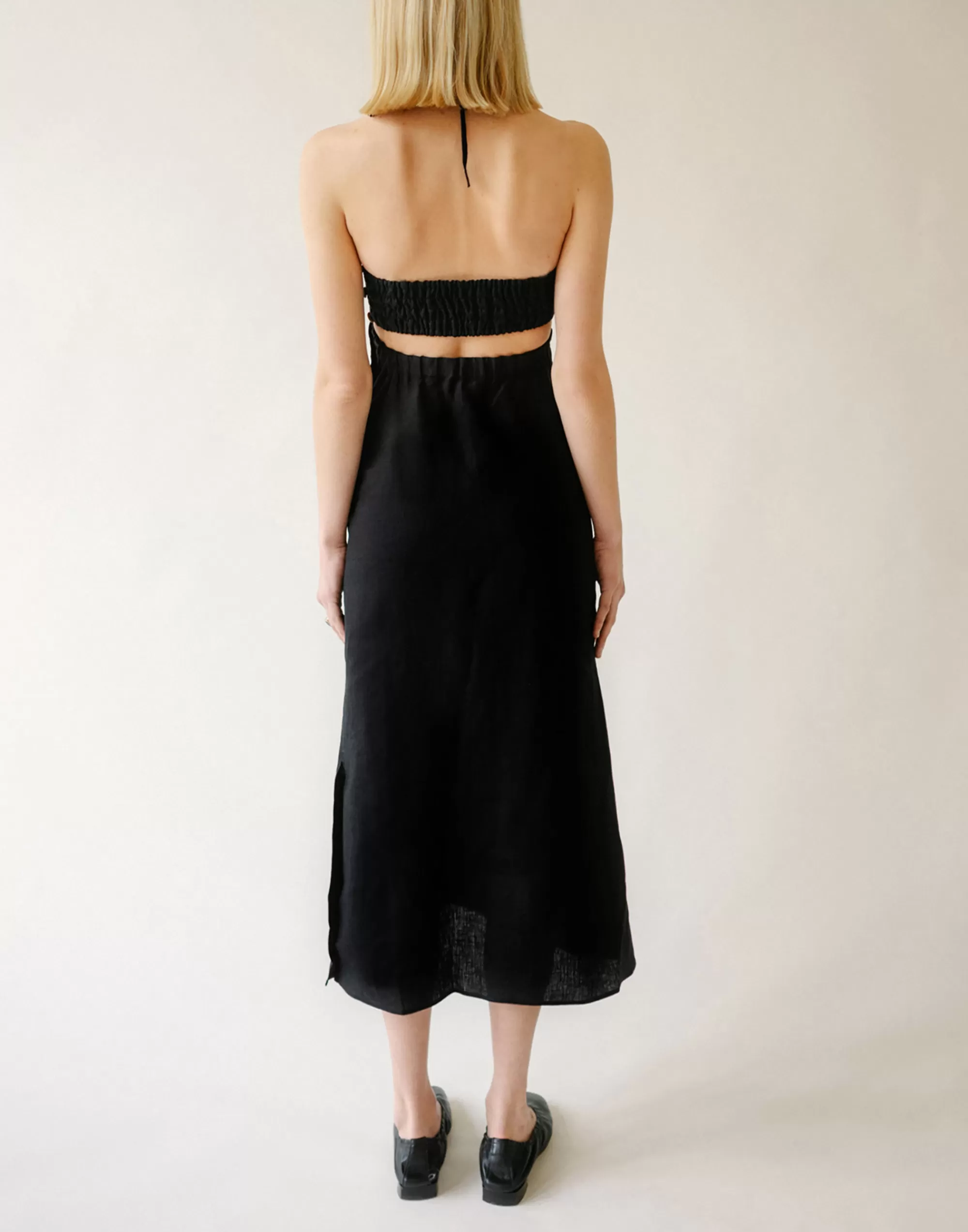 Madewell Dresses>Belize Aida Linen Midi Dress Black