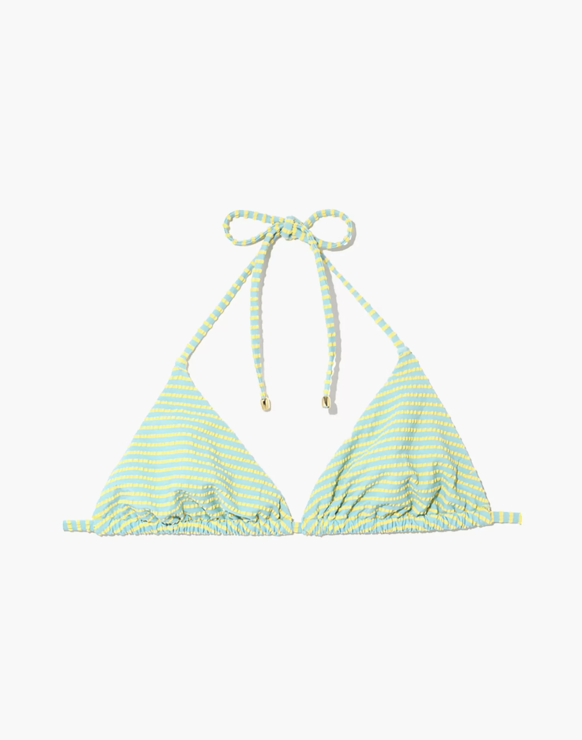 Madewell Swim>Belize Chiara Bikini Top Yellow Stripe Blue